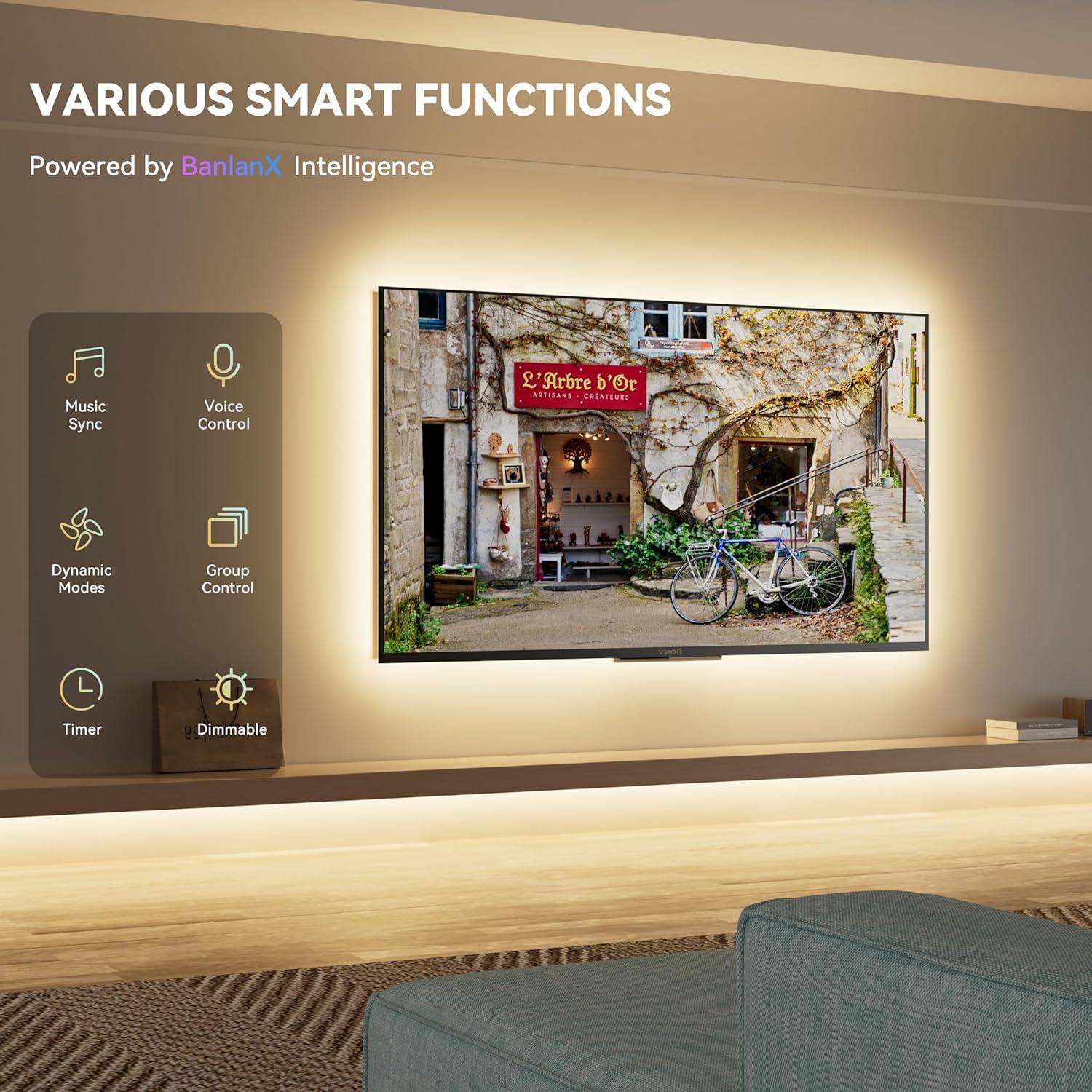 Tira de Luz LED COB PAUTIX 6.1m 3000K Regulable Compatible Alexa