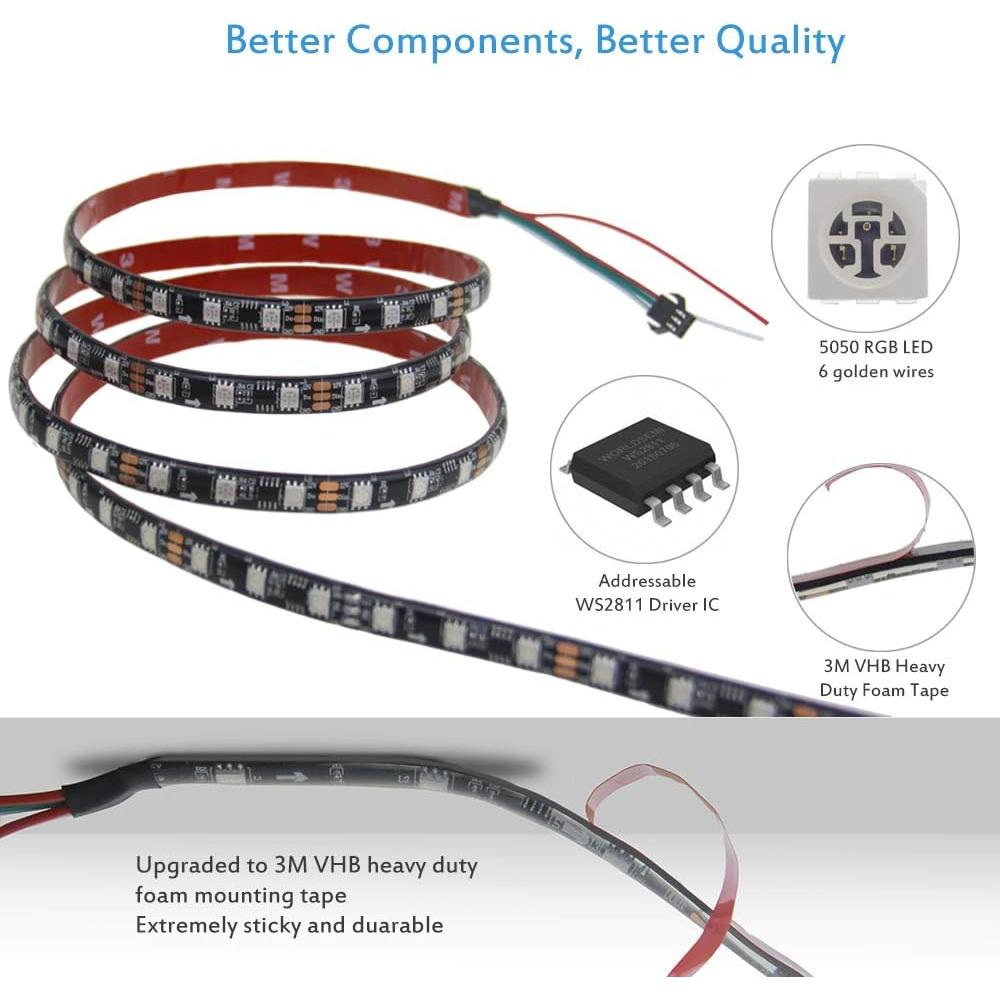 Tira LED RGB direccionable ALITOVE 5m 300 LEDs IP65