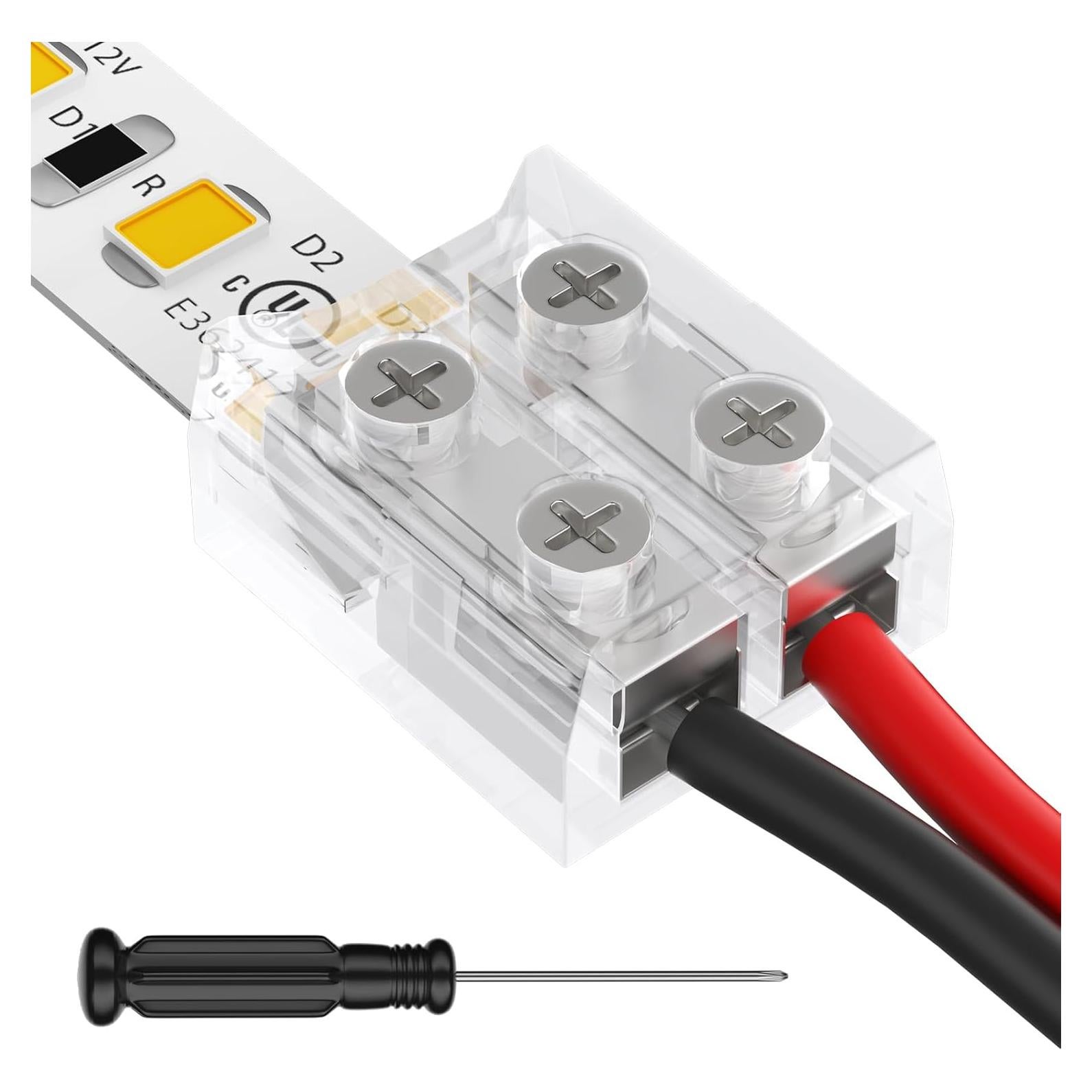 Conectores LED HitLights 12 Pack 2 Pines 10mm Sin Soldadura