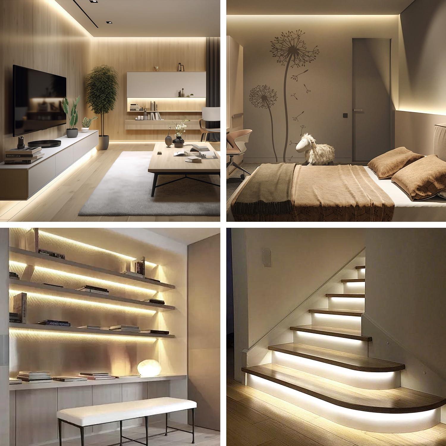 Tira de luces LED COB 30m Yeewhale 3000K regulable