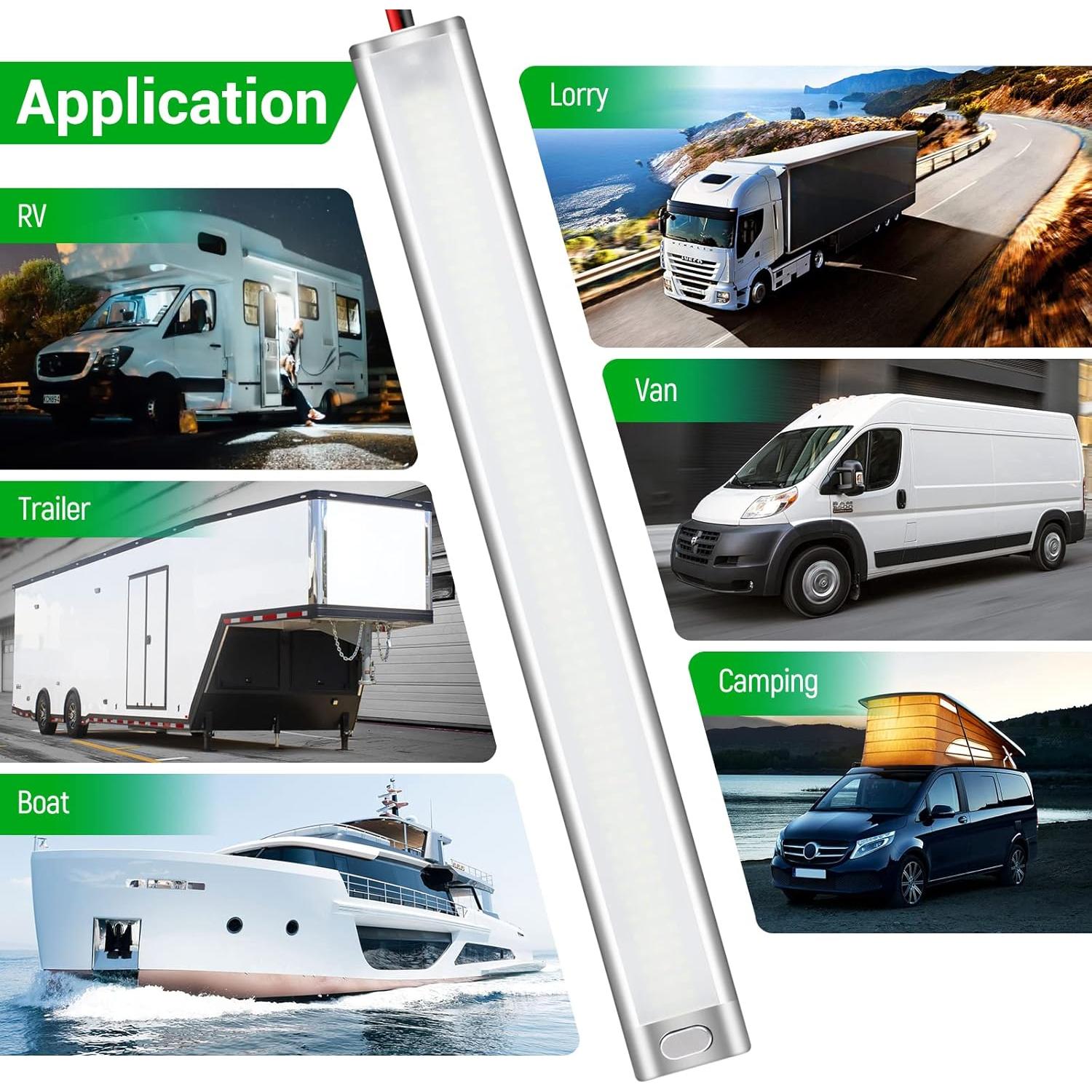 Barra de Luz LED Interior 12V CT CAPETRONIX 39.1cm 1700LM 6Pcs