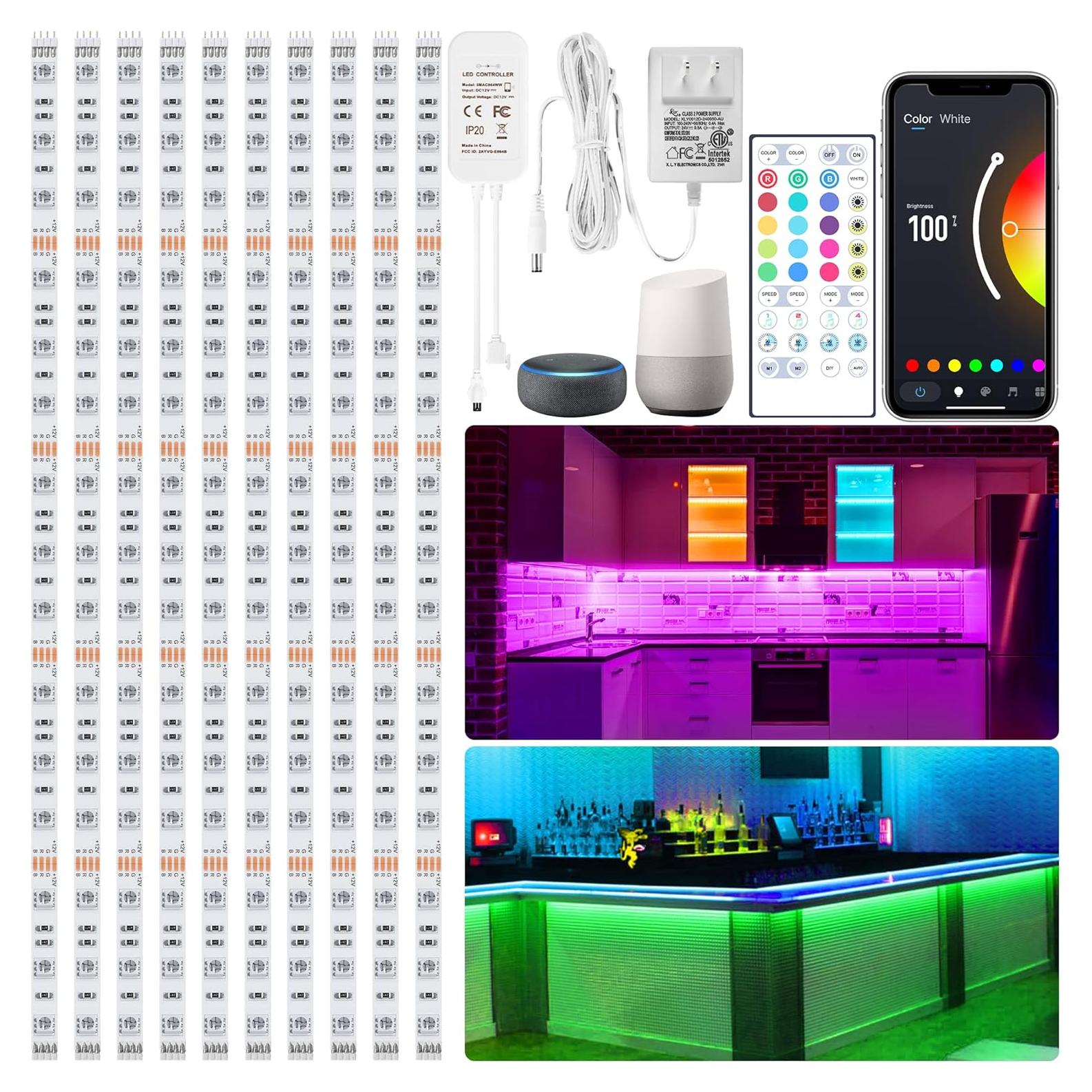 Kit de Luces RGB Inteligentes Maylit 10 PCS 50.8 cm Control App