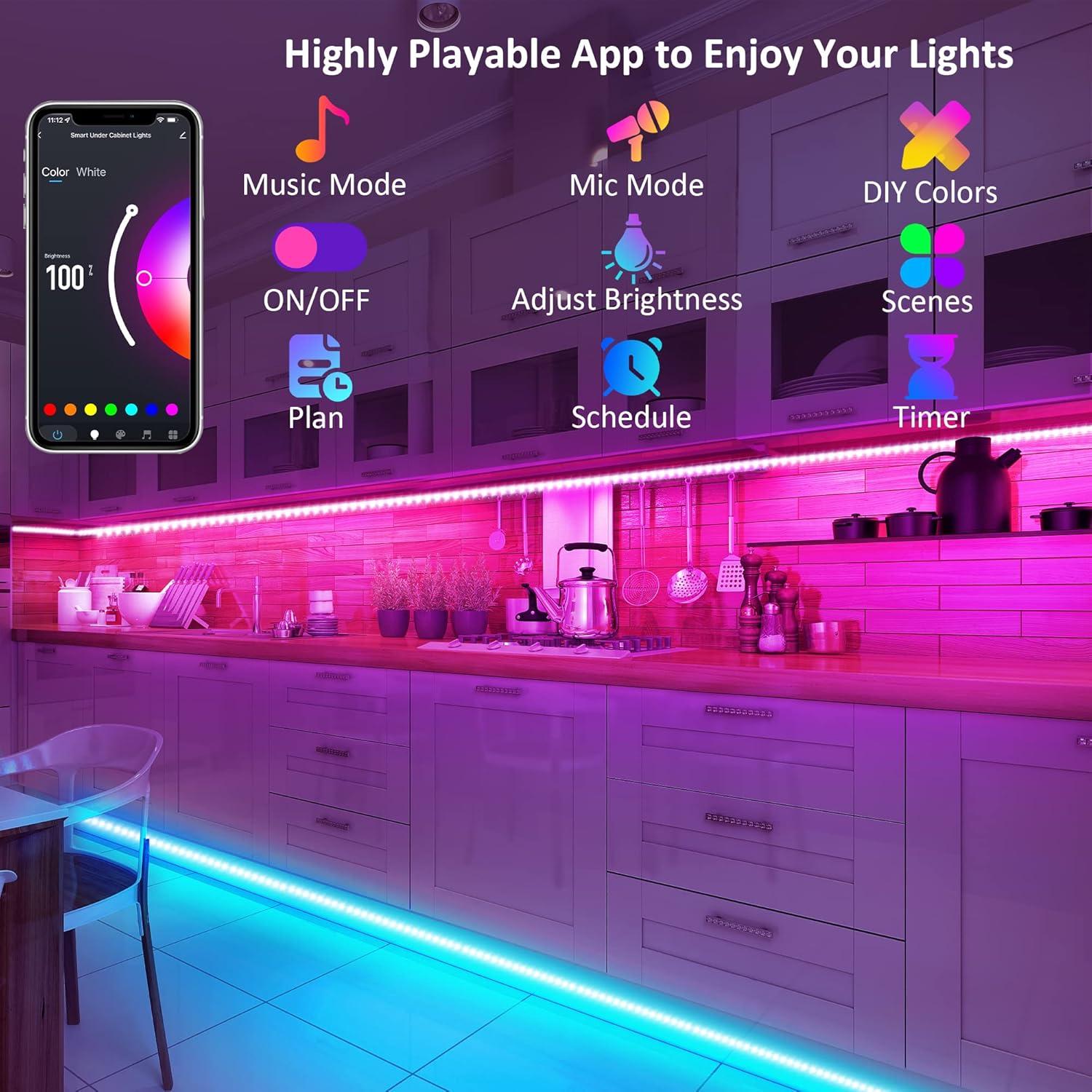 Kit de Luces RGB Inteligentes Maylit 10 PCS 50.8 cm Control App