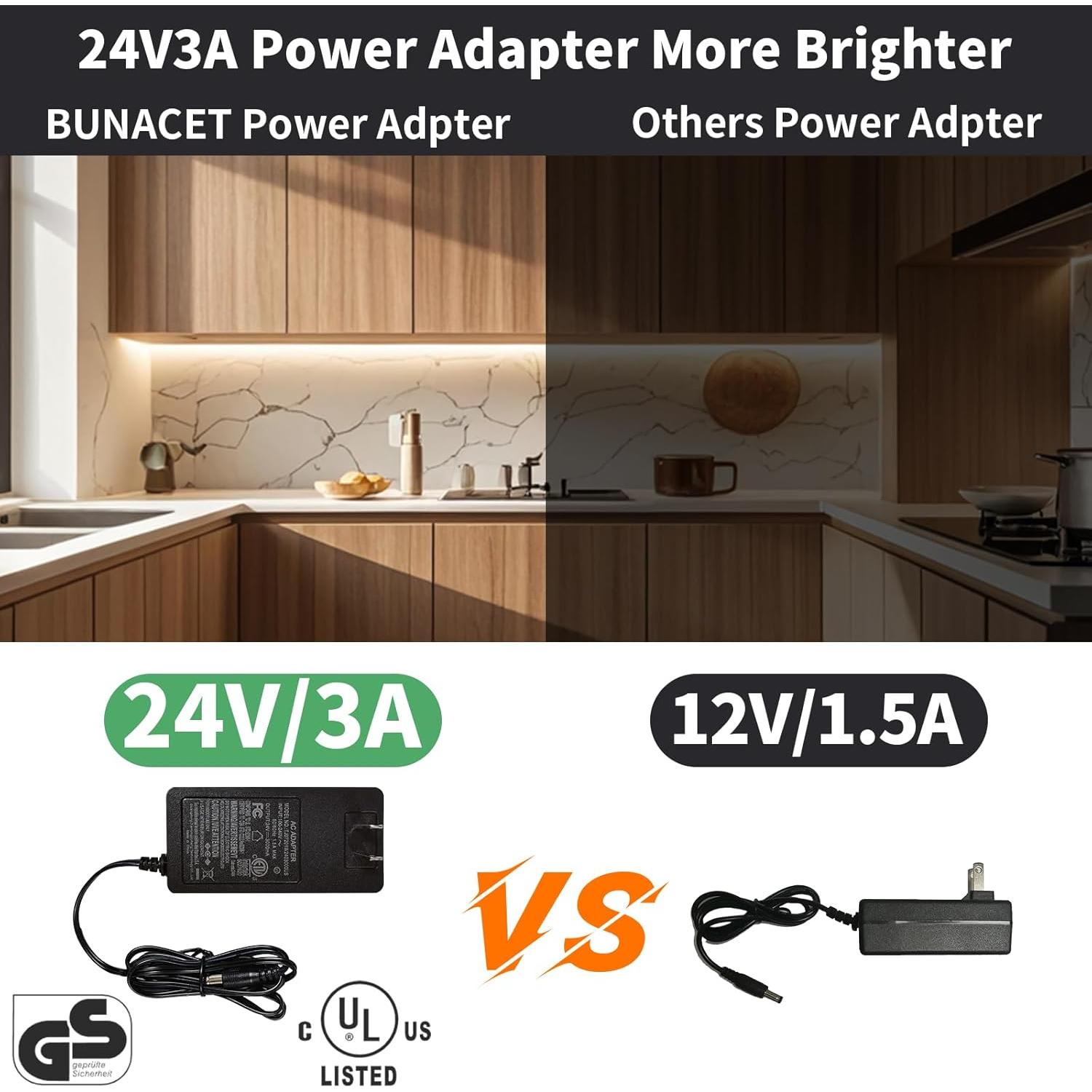 Tira de LED COB 24m BUNACET Regulable 3000K Control Remoto