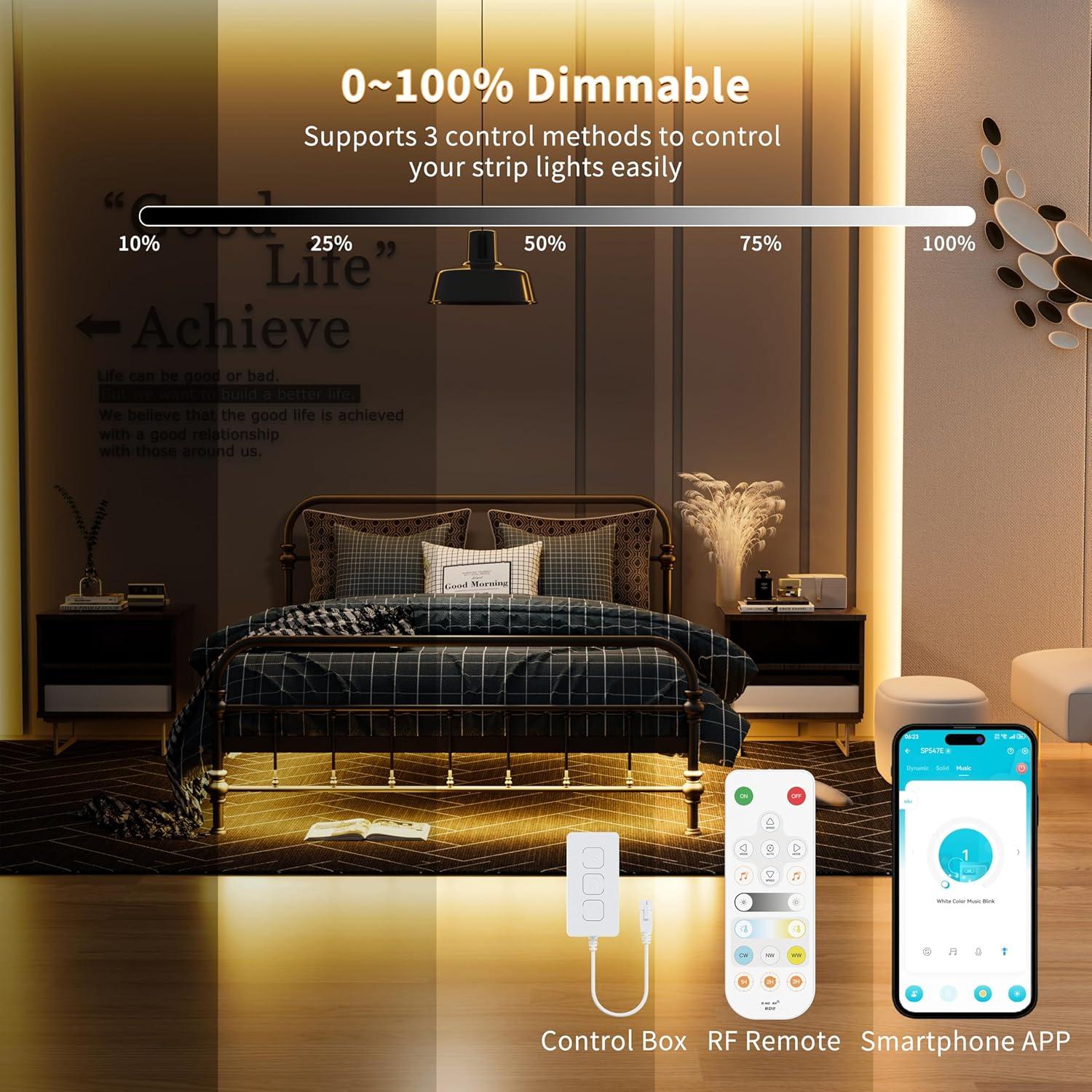 Tira de Luz LED COB CCT PAUTIX 5m 2700K-6500K Regulable