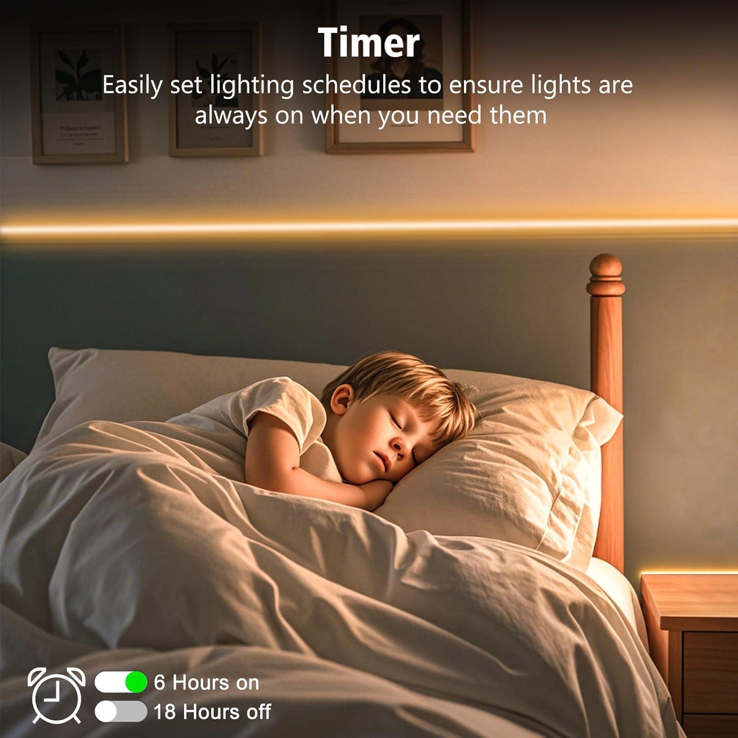 Tira de luces LED Echosari 1.0m 2700K con control remoto