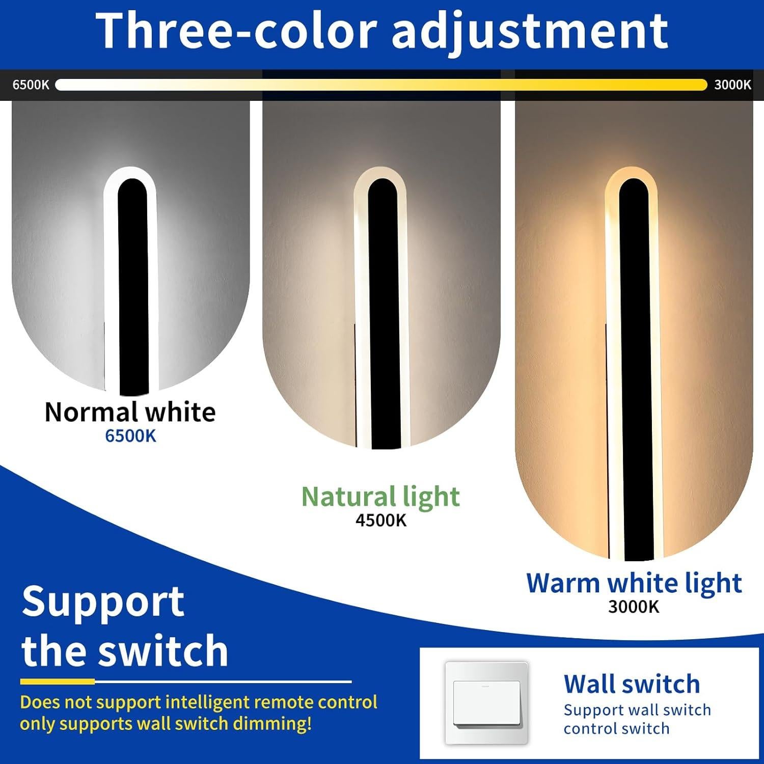 Aplique de Pared Exterior LED Daoseolo 120cm 3 Colores IP65