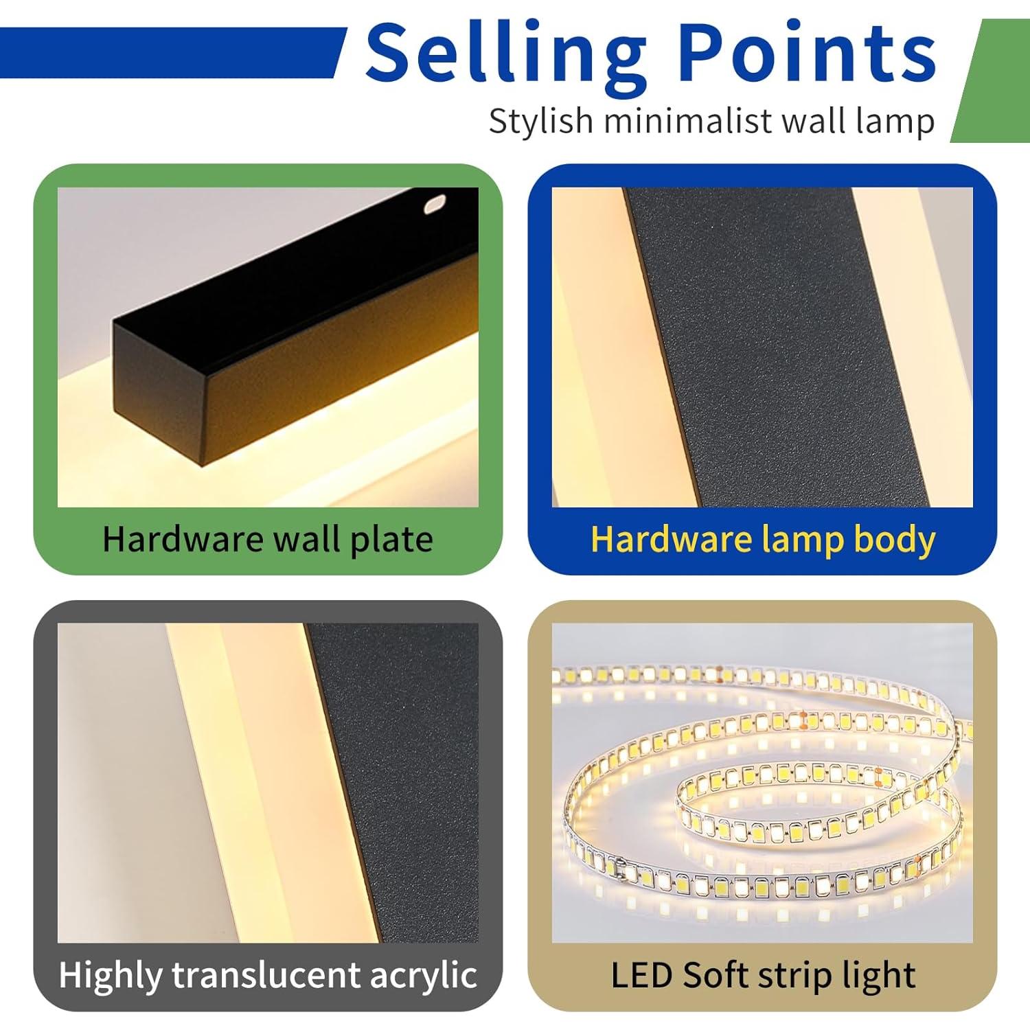 Aplique de Pared Exterior LED Daoseolo 120cm 3 Colores IP65