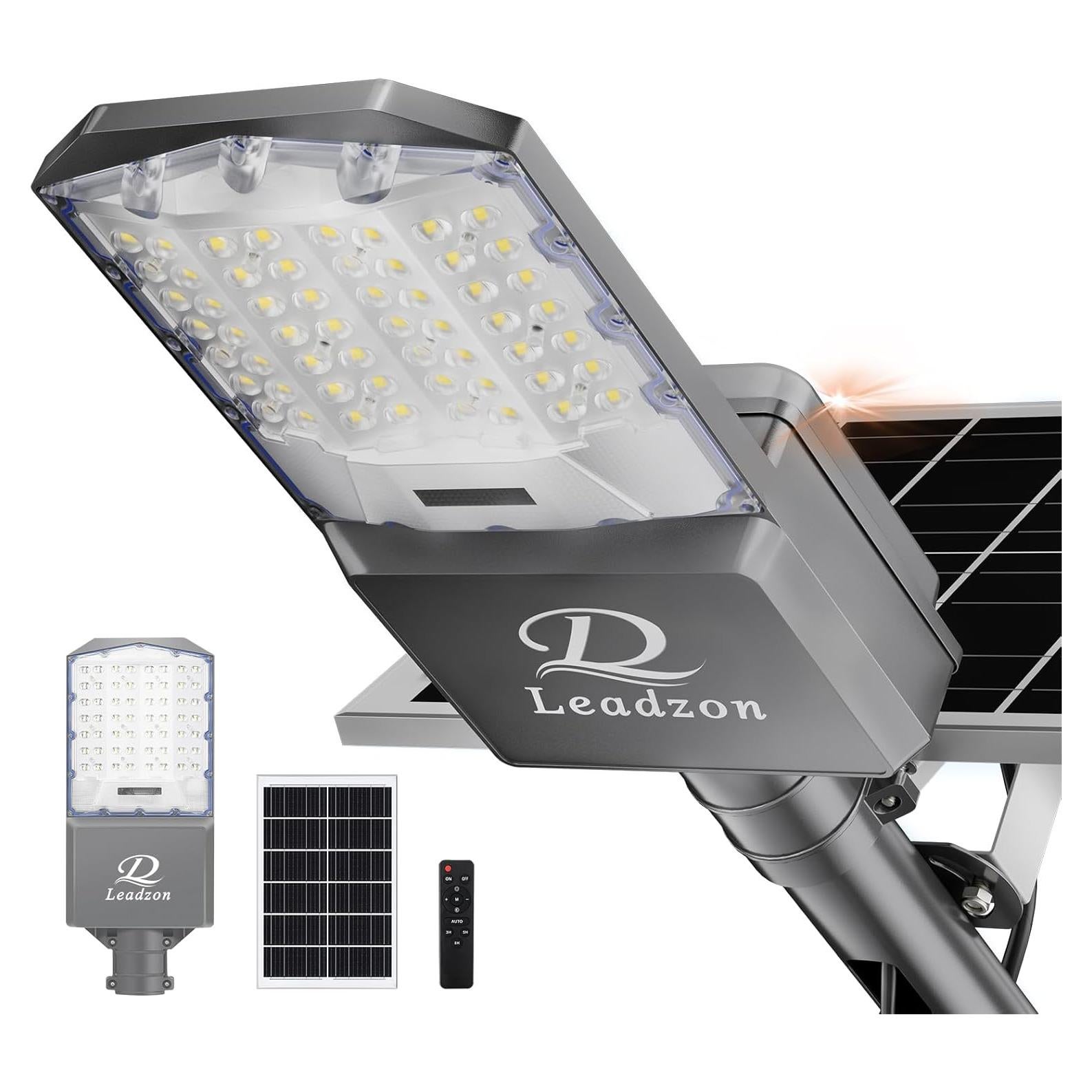 Luz de Calle Solar 5000W Leadzon IP67 Control Remoto 450000LM