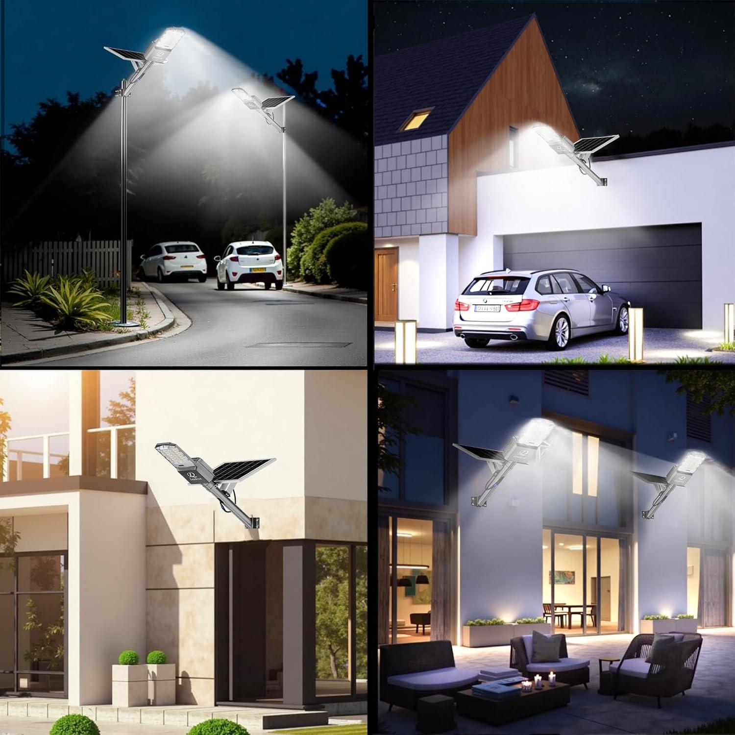 Luz de Calle Solar 5000W Leadzon IP67 Control Remoto 450000LM