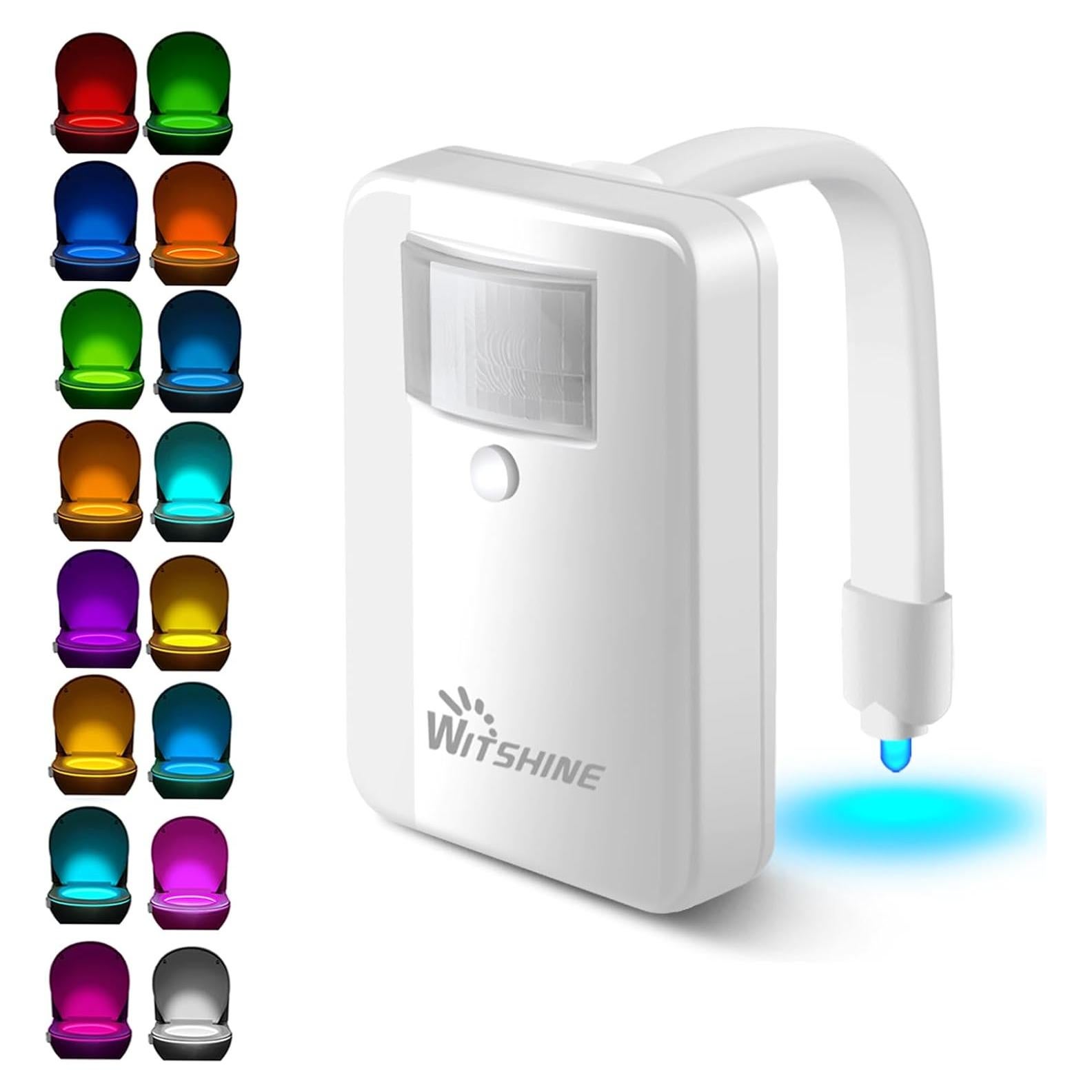 Luz Nocturna para Inodoro Witshine con Sensor de Movimiento 16 Colores