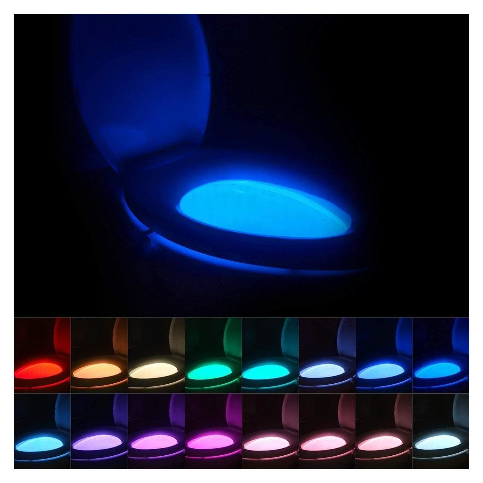 Luz Nocturna para Inodoro Chunace con Sensor de Movimiento, 16 Colores