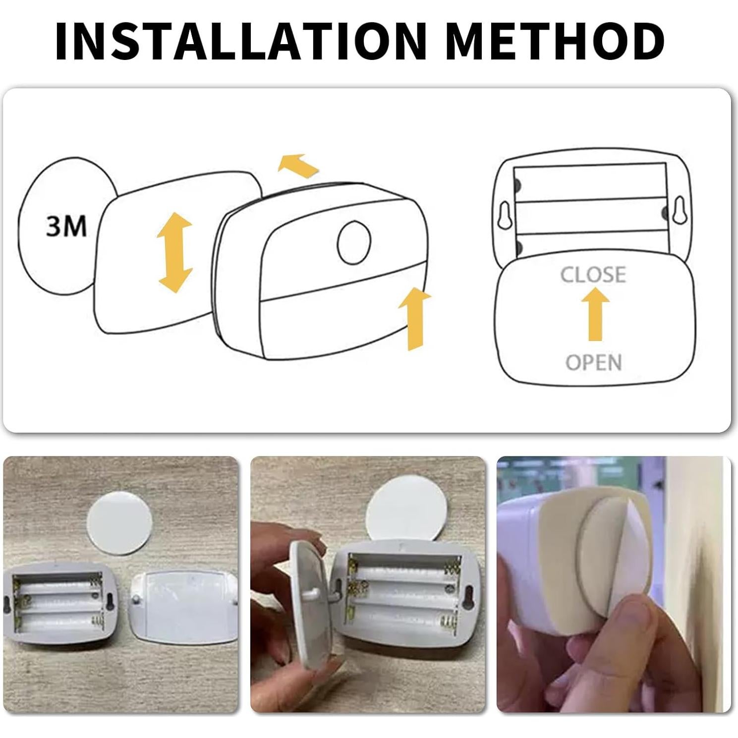 Paquete de 3 Luces LED con Sensor de Movimiento YXYXY 100 Lúmenes