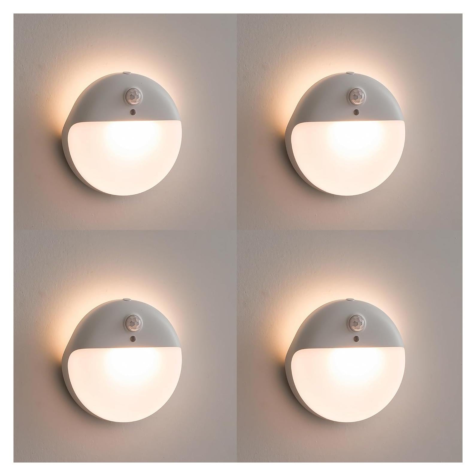 Paquete de 4 luces nocturnas YUNLEX con sensor de movimiento