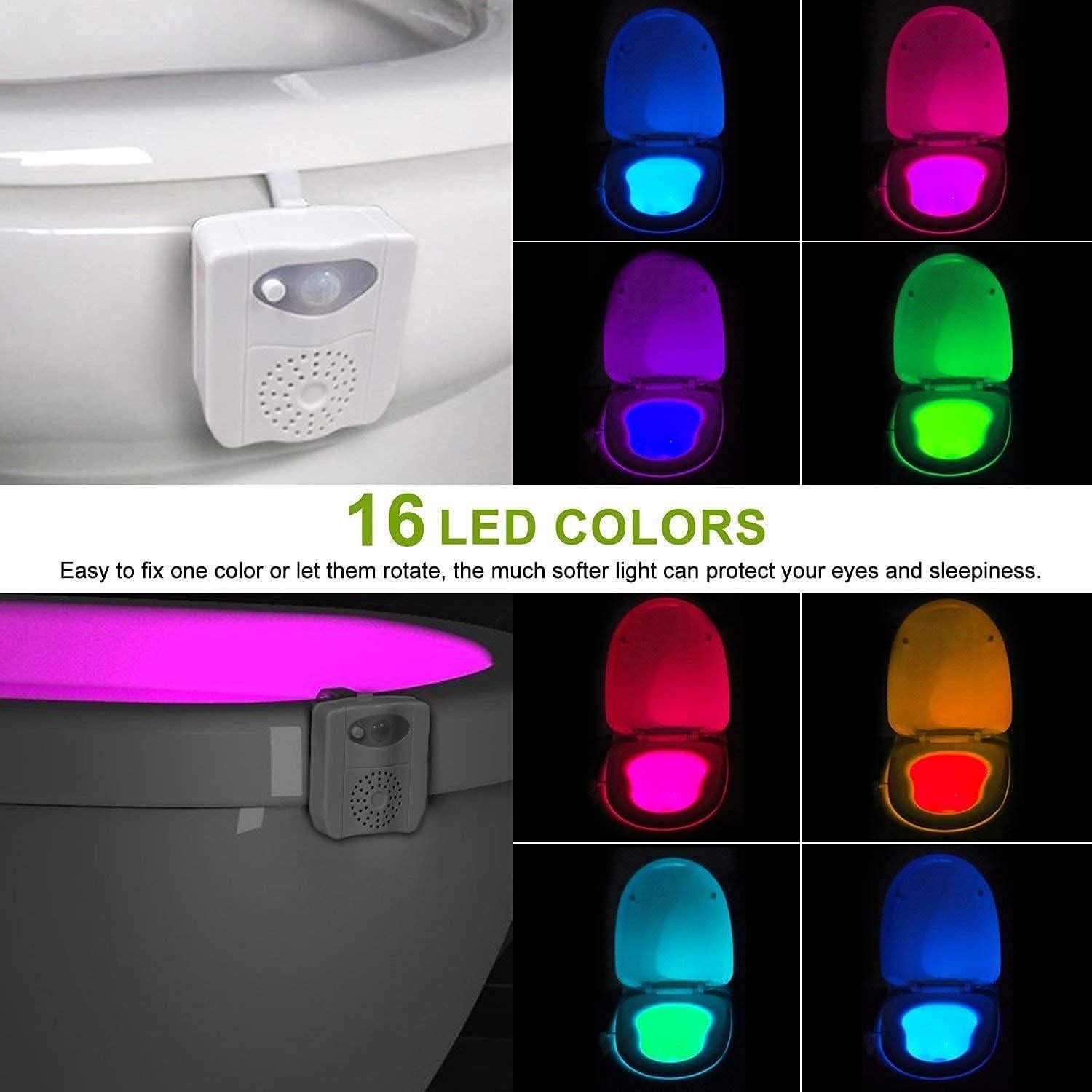 Luz de Inodoro ZEZHOU LED 16 Colores con Sensor de Movimiento
