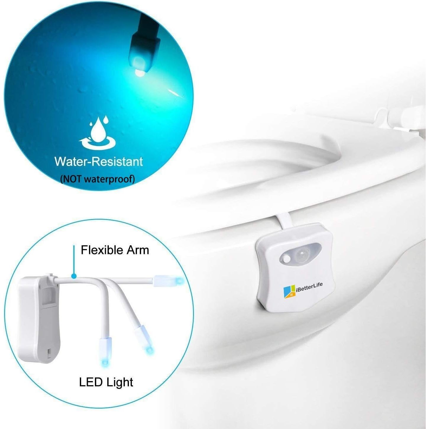 Luz Nocturna de Inodoro iBetterLife con Sensor LED 2 Pack