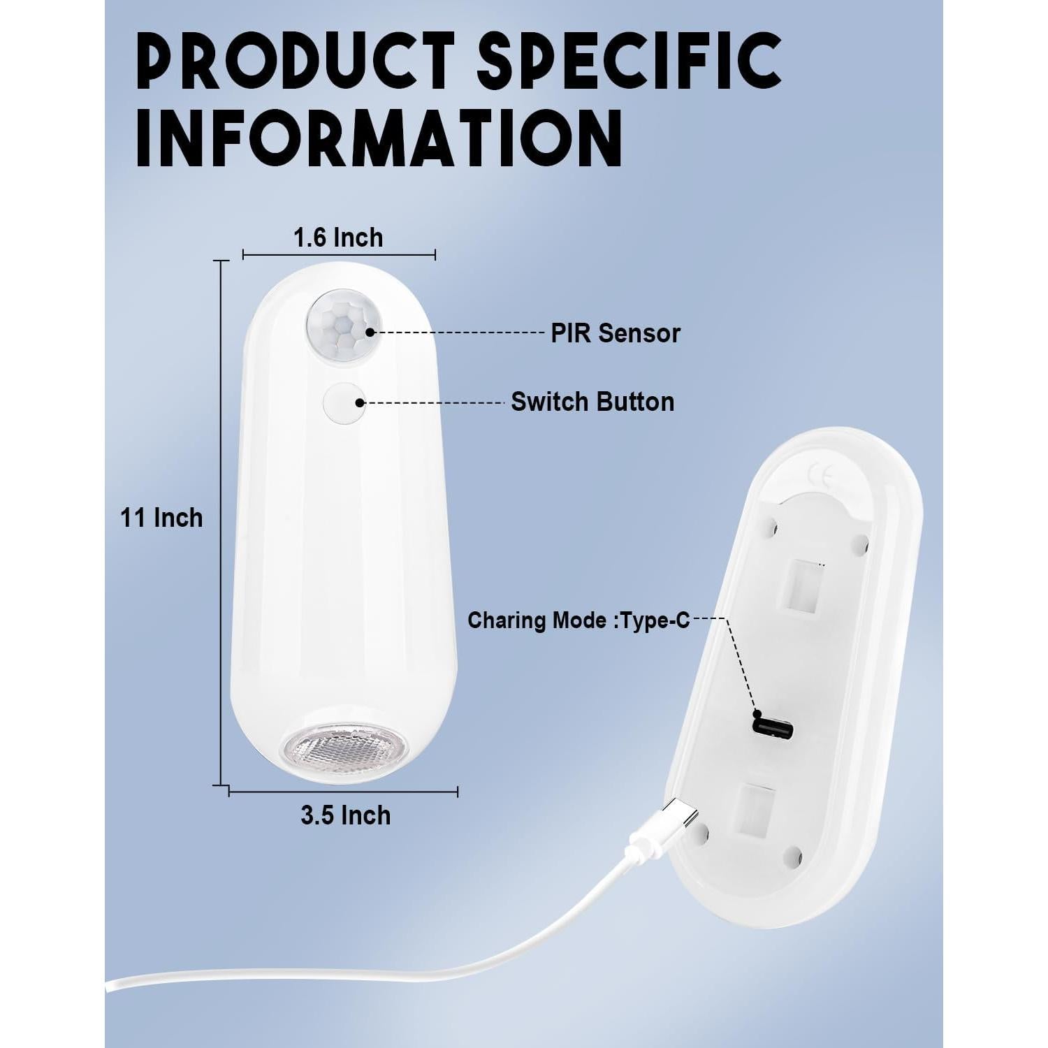 Luz Nocturna LED LAVAED con Sensor de Movimiento para Inodoro