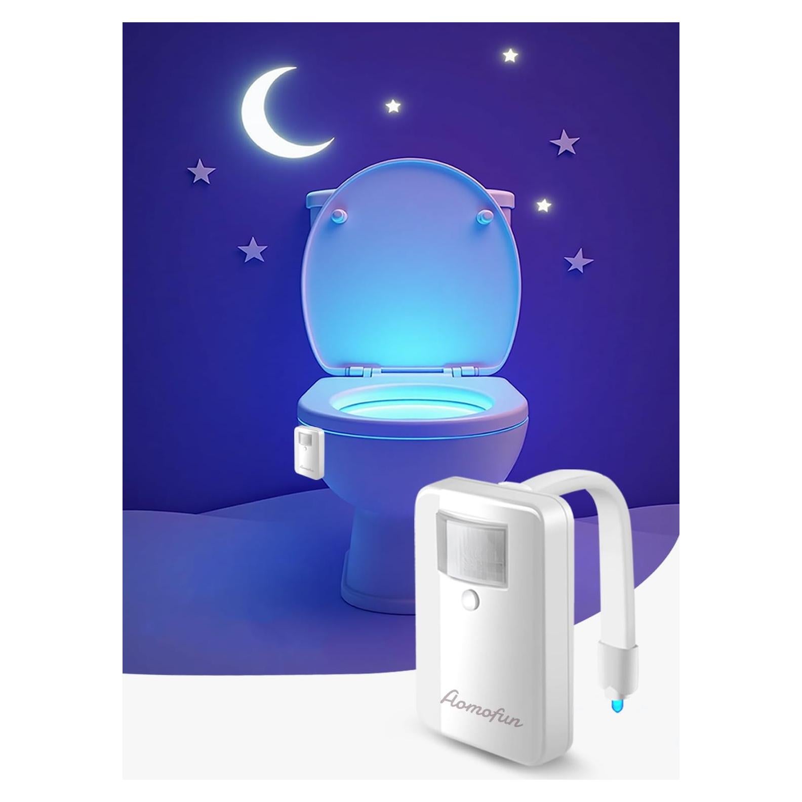 Luz Nocturna para Inodoro Aomofun con Sensor de Movimiento