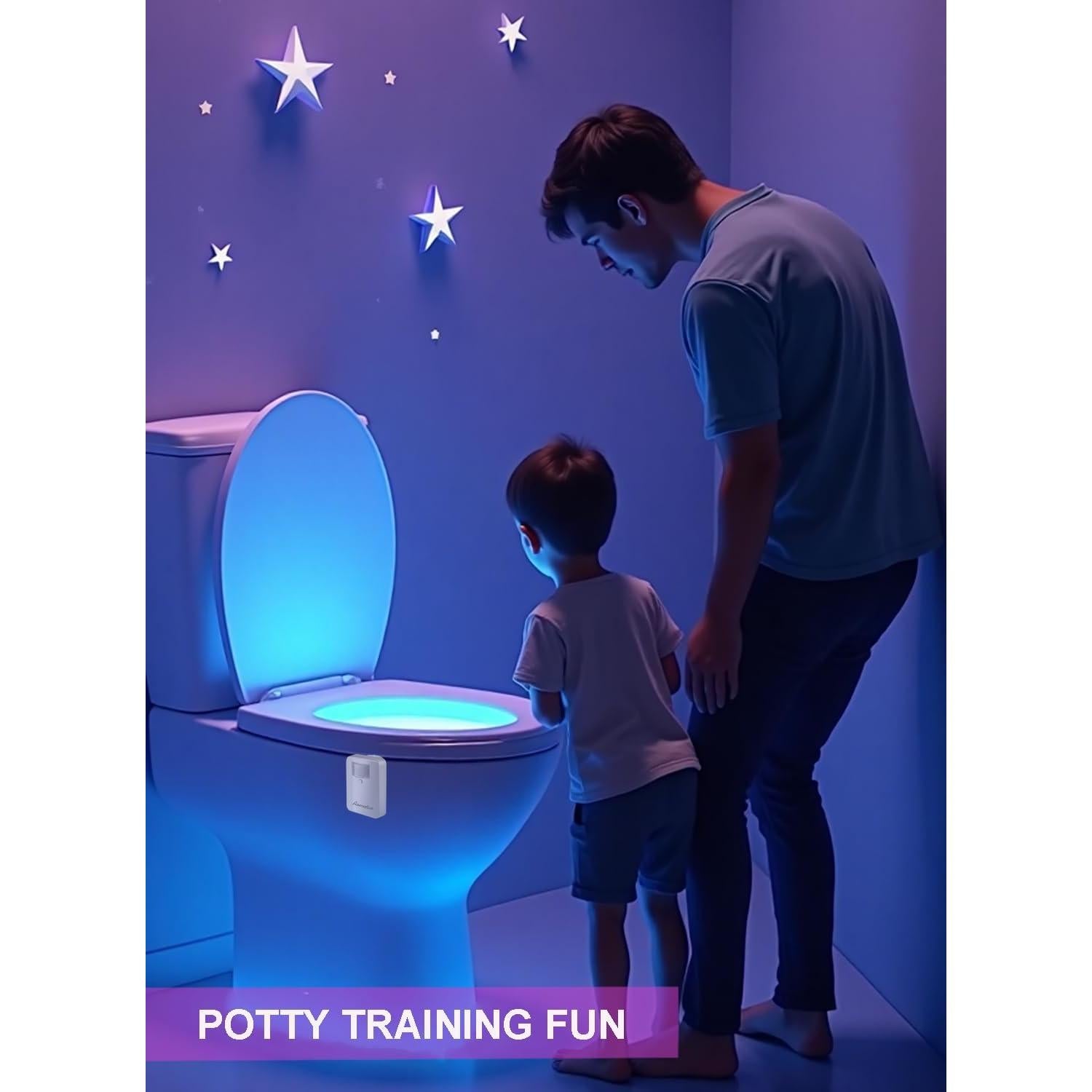 Luz Nocturna para Inodoro Aomofun con Sensor de Movimiento