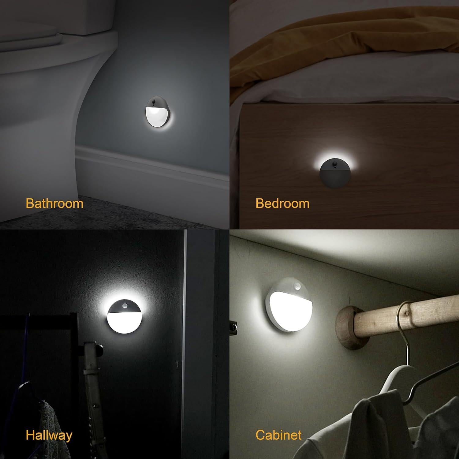 Paquete de 2 Luces Nocturnas YUNLEX con Sensor de Movimiento