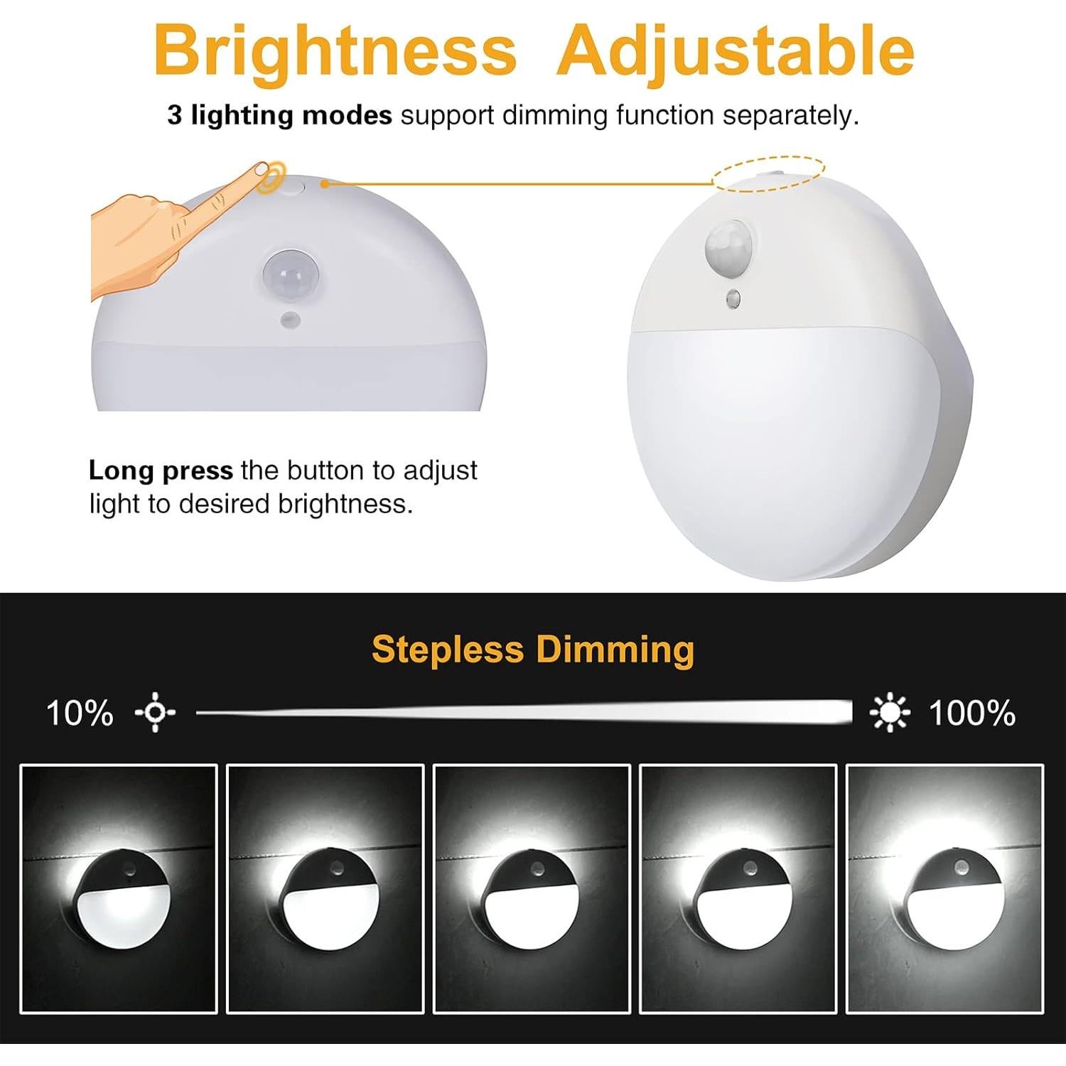 Paquete de 2 Luces Nocturnas YUNLEX con Sensor de Movimiento