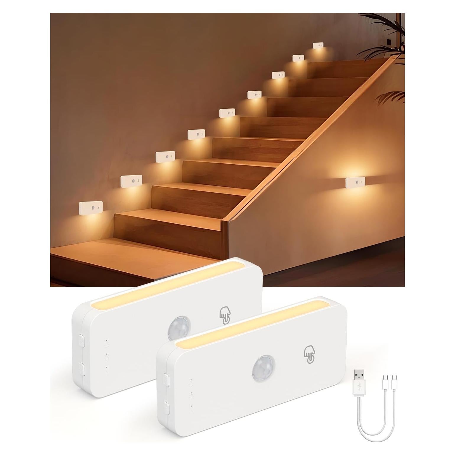 Luces Nocturnas con Sensor de Movimiento Yiliaw - Paquete de 2