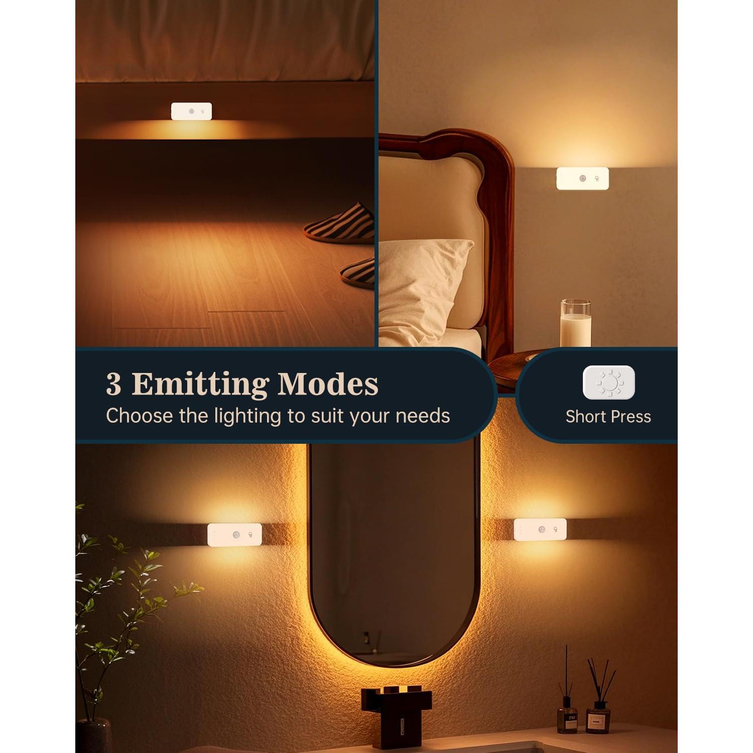 Luces Nocturnas con Sensor de Movimiento Yiliaw - Paquete de 2