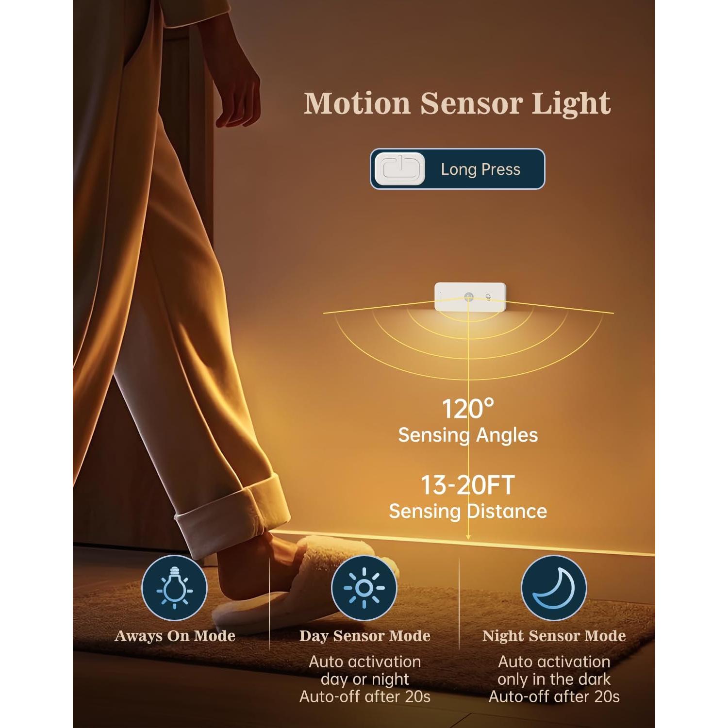 Luces Nocturnas con Sensor de Movimiento Yiliaw - Paquete de 2