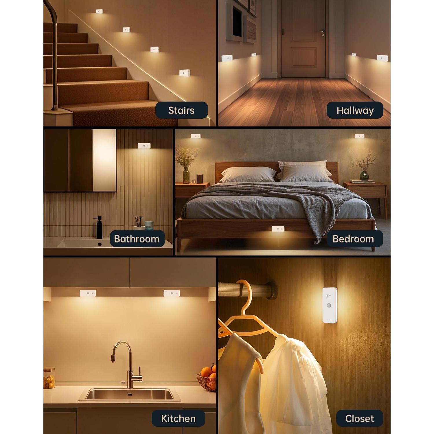 Luces Nocturnas con Sensor de Movimiento Yiliaw - Paquete de 2