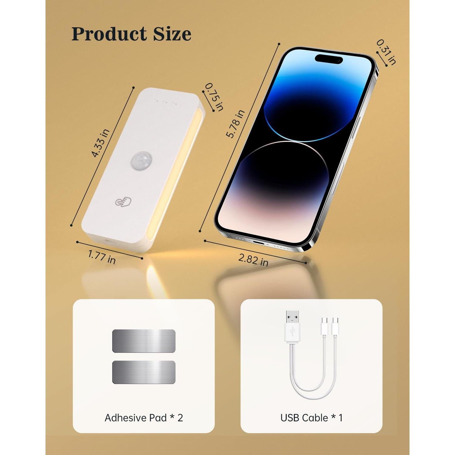 Luces Nocturnas con Sensor de Movimiento Yiliaw - Paquete de 2