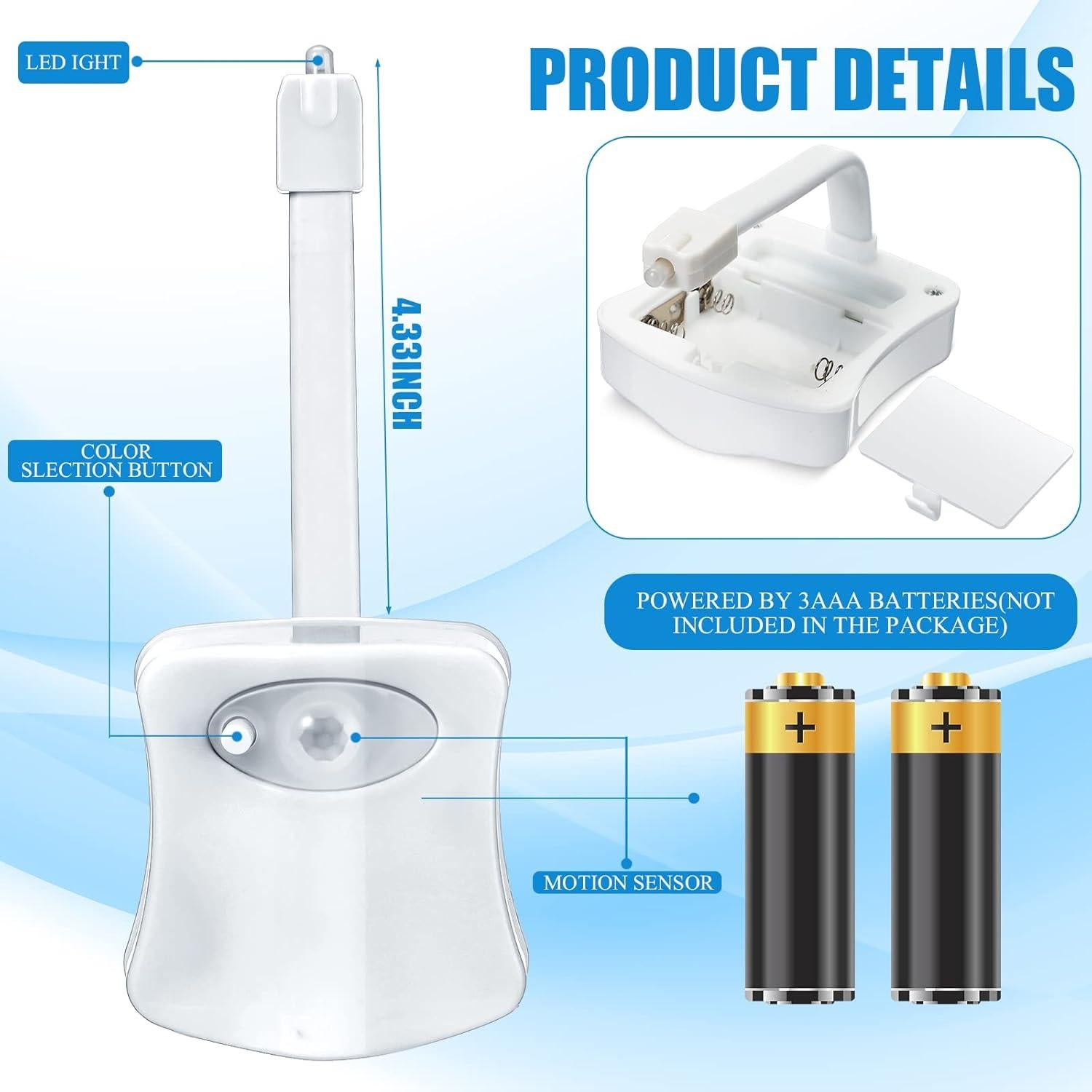 Luz Nocturna para Inodoro Honoson 15 Paquetes 16 Colores LED