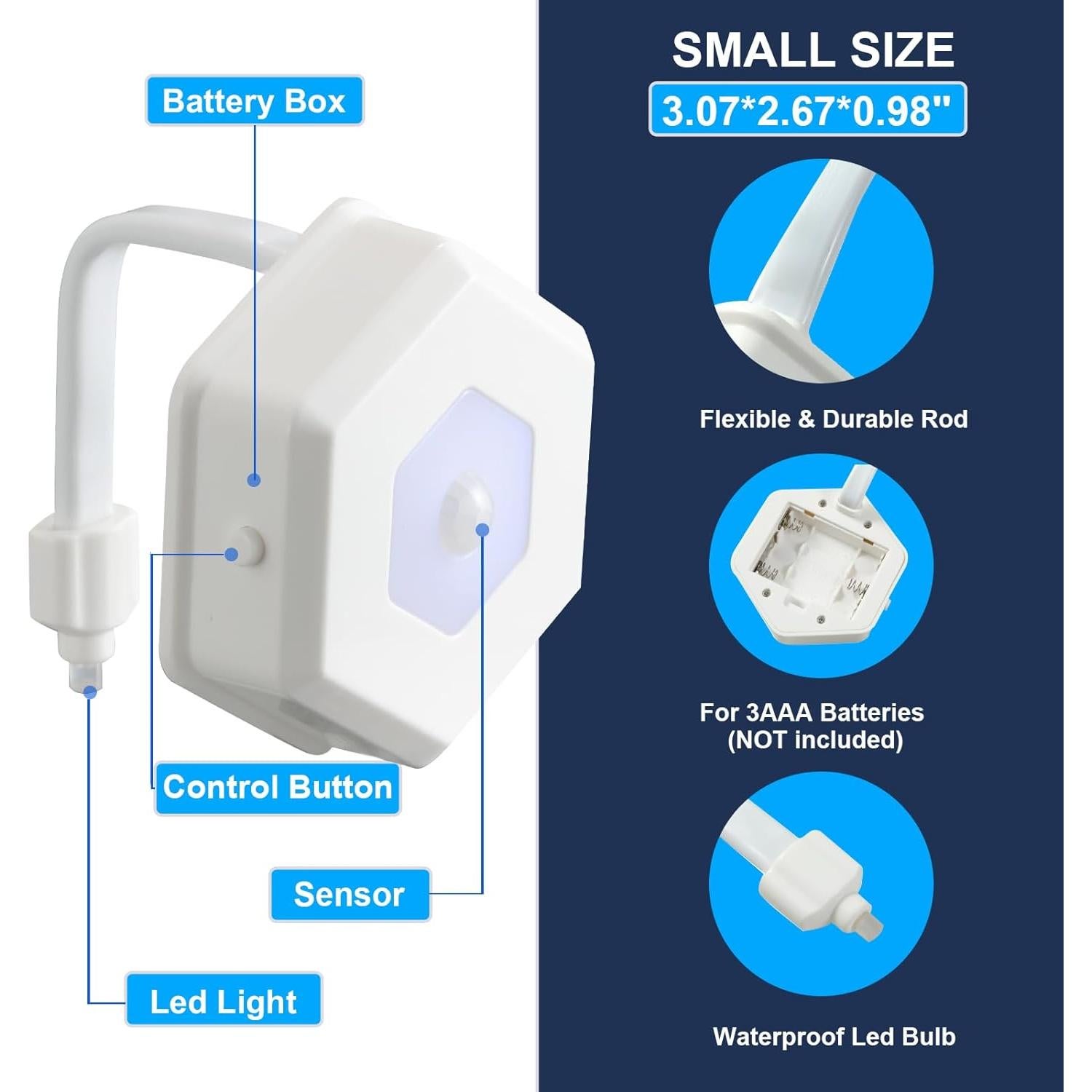 Luz Nocturna LED para Inodoro Kofeen con Sensor de Movimiento - 12 Pcs