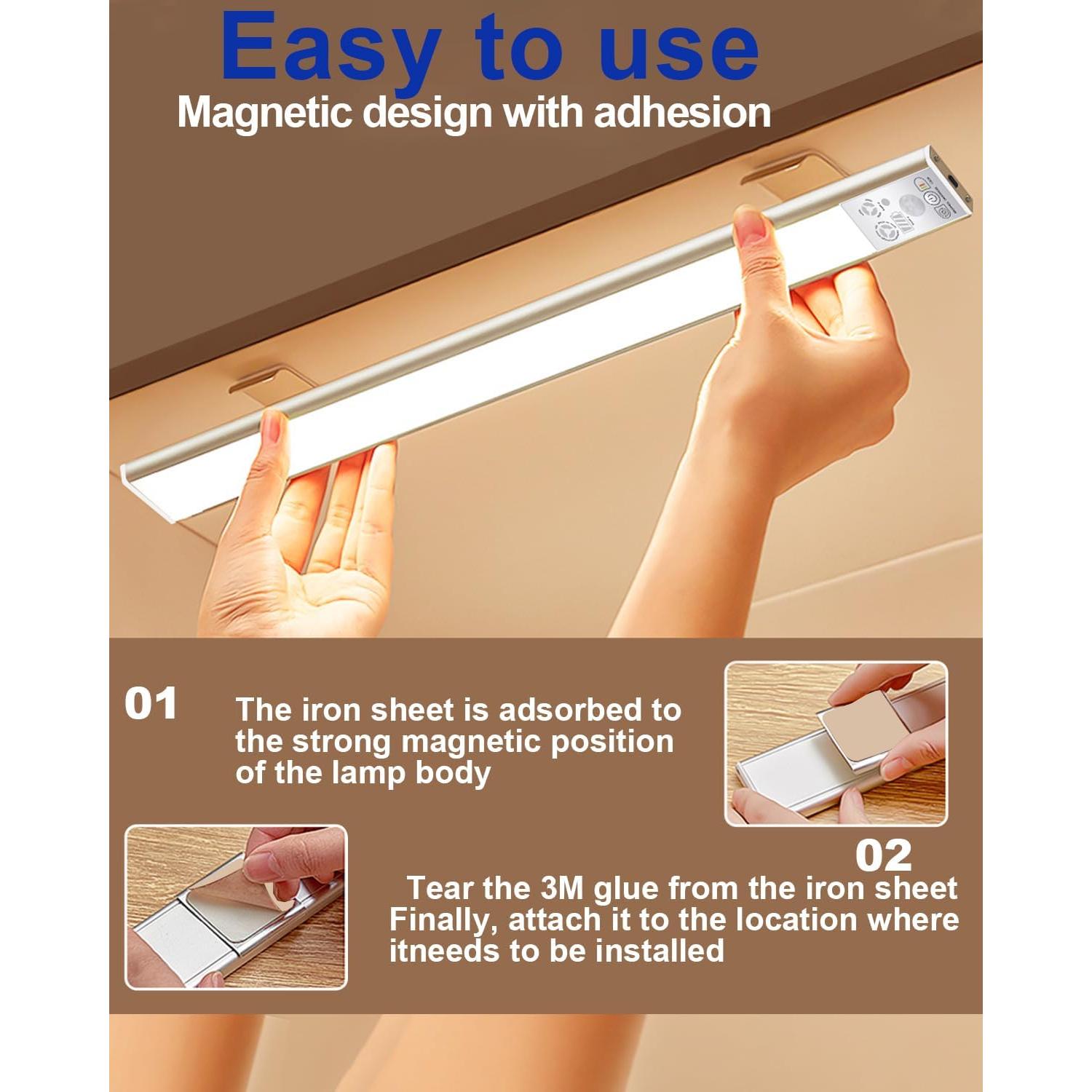 Luz Bajo Gabinete DUOFU365 Recargable 2200 mAh 30 cm 2 PCS