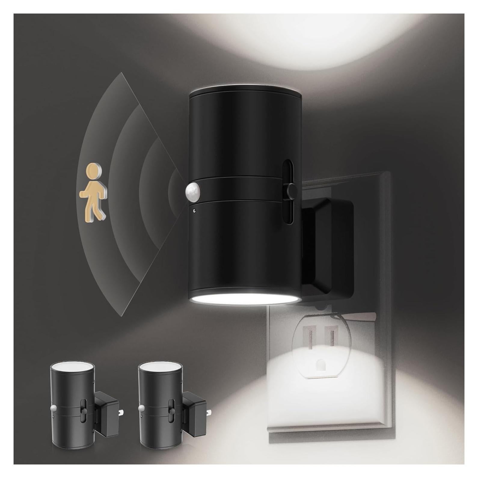 Luz Nocturna LED Regulable L LOHAS con Sensor de Movimiento - 2 Piezas