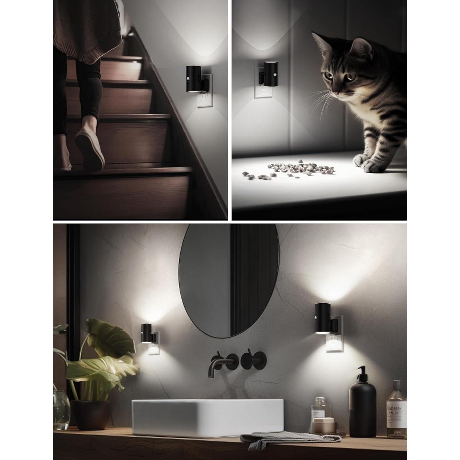 Luz Nocturna LED Regulable L LOHAS con Sensor de Movimiento - 2 Piezas