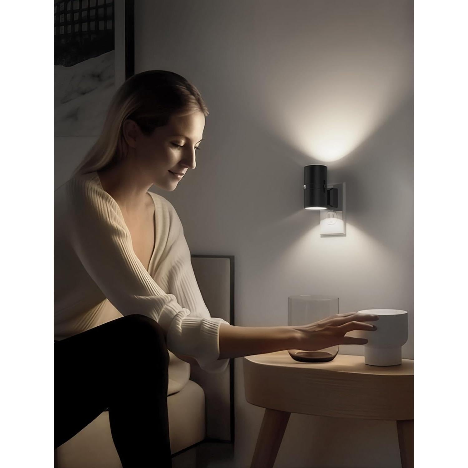 Luz Nocturna LED Regulable L LOHAS con Sensor de Movimiento - 2 Piezas