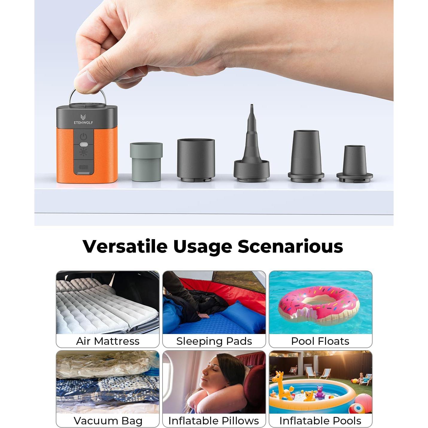 Bomba de Aire ETENWOLF AIR 3 Mini 2600 mAh con Luz LED