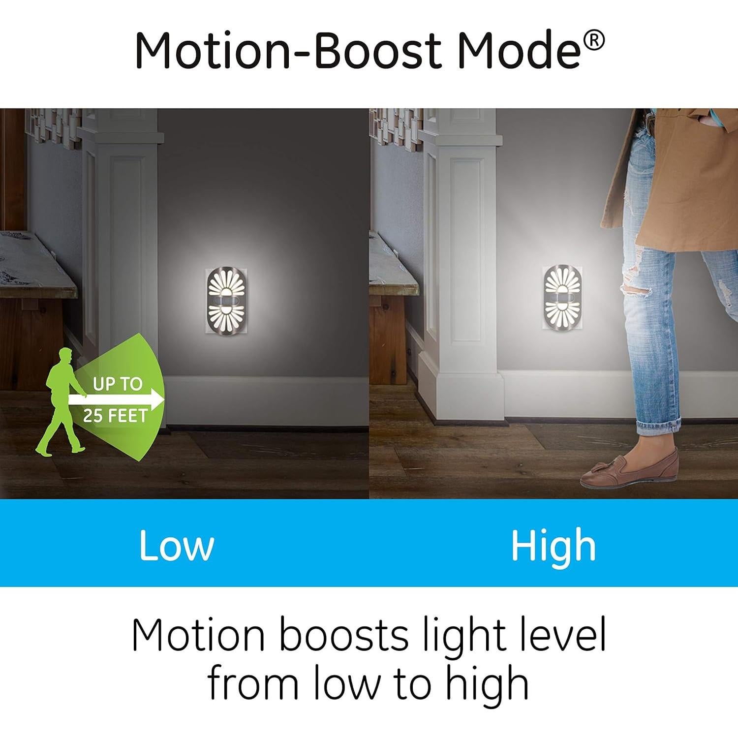 Luz Nocturna LED GE con Sensor de Movimiento 40 Lúmenes