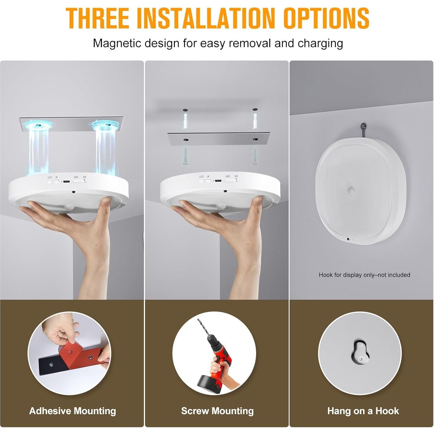 Luz de Techo Recargable RIRIBEN con Sensor de Movimiento 10000mAh