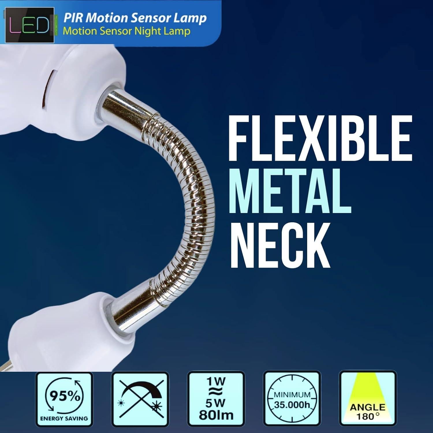 Lámpara de Noche LED con Sensor de Movimiento MaxFagell 5W