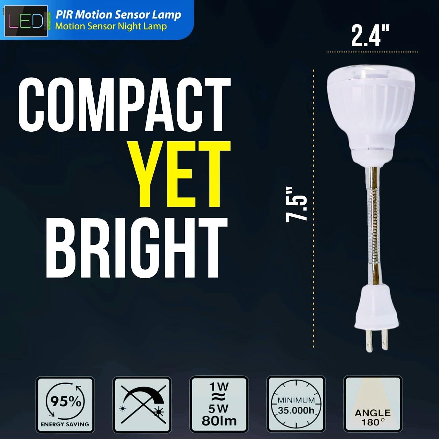 Lámpara de Noche LED con Sensor de Movimiento MaxFagell 5W