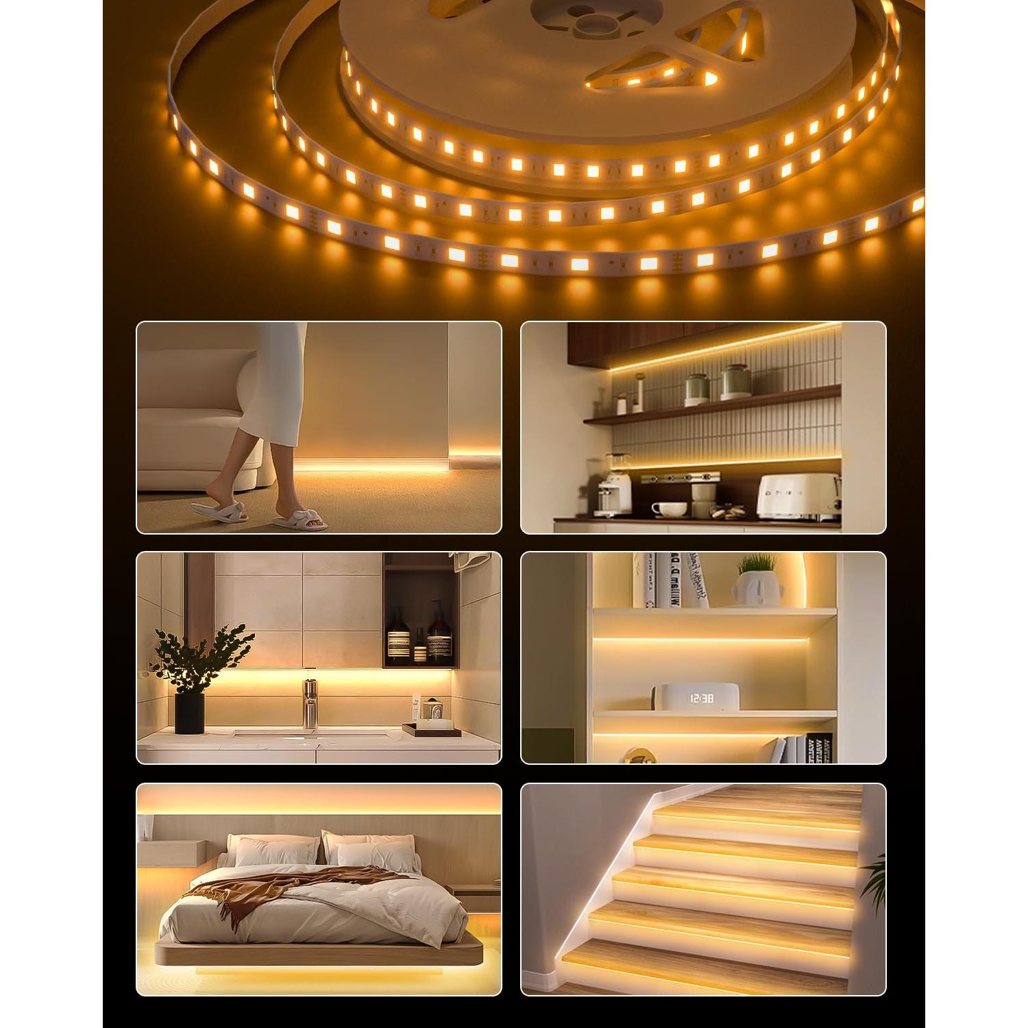 Luces Bajo Cama LED WILLED Dimmables con Sensor de Movimiento