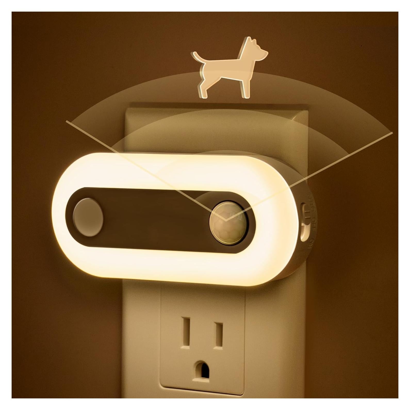 Luz Nocturna Enchufable Fulighture con Sensor de Movimiento 30/60/100 LM