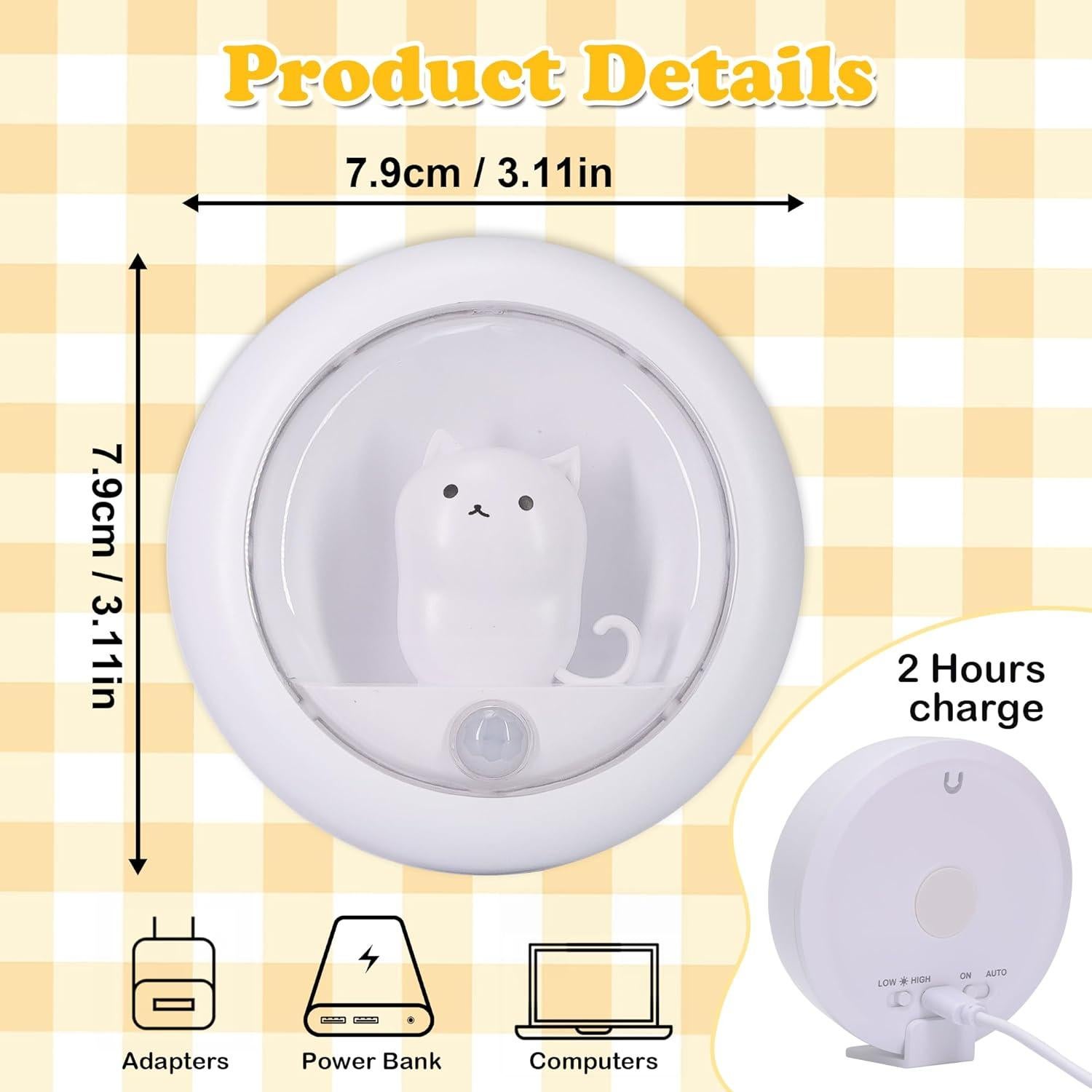 Luz de Movimiento Magnética Attivolife, LED Recargable 7.9cm