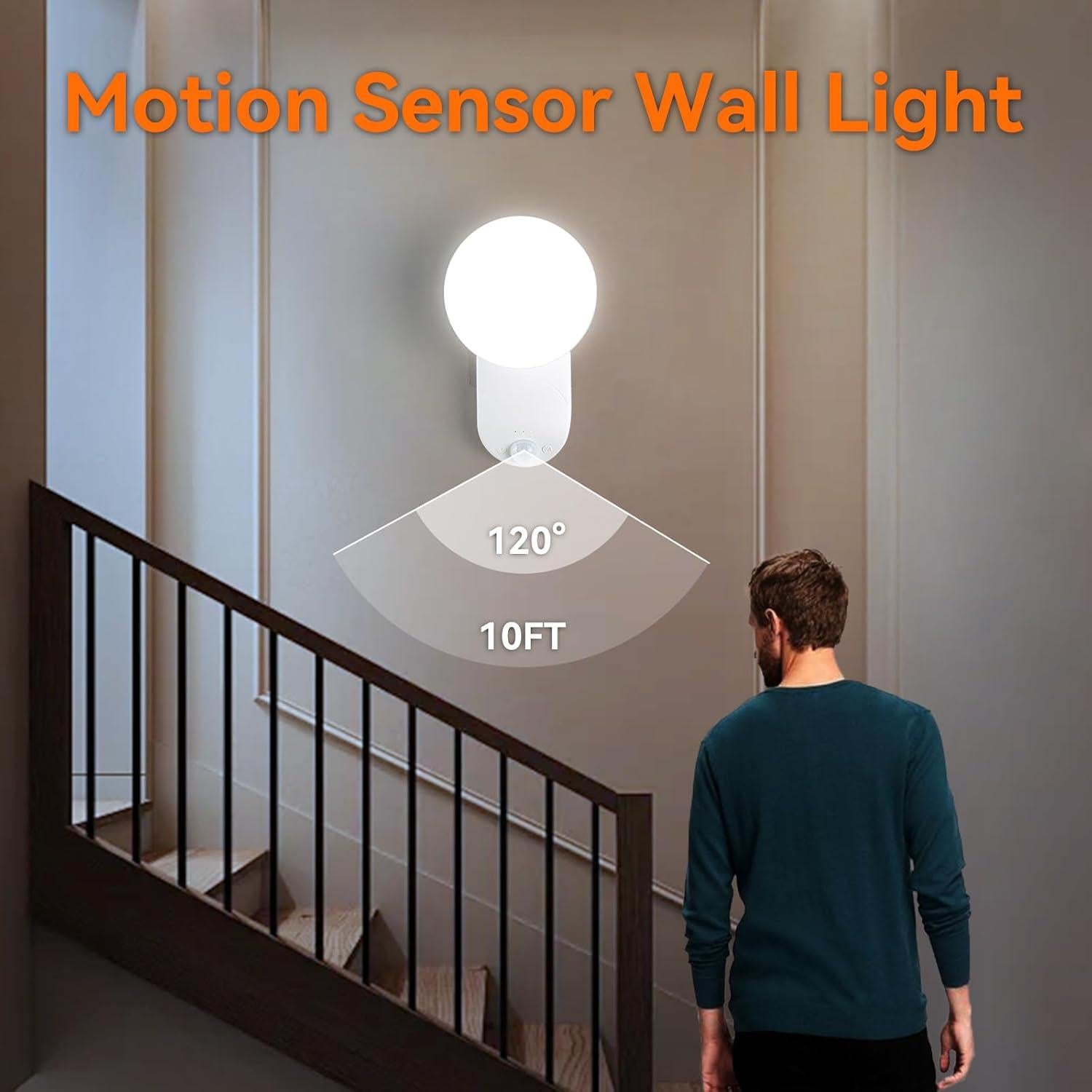 Luz de Pared Recargable con Sensor de Movimiento Gotopceed