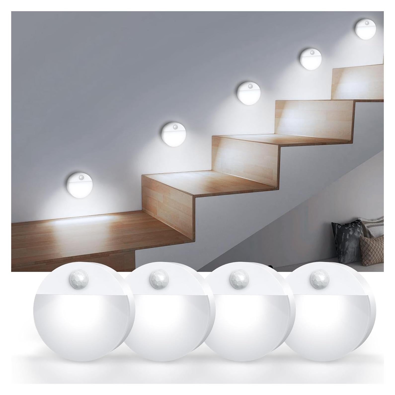 Luz de Sensor de Movimiento AMIR LED Inalámbrica 4 Piezas