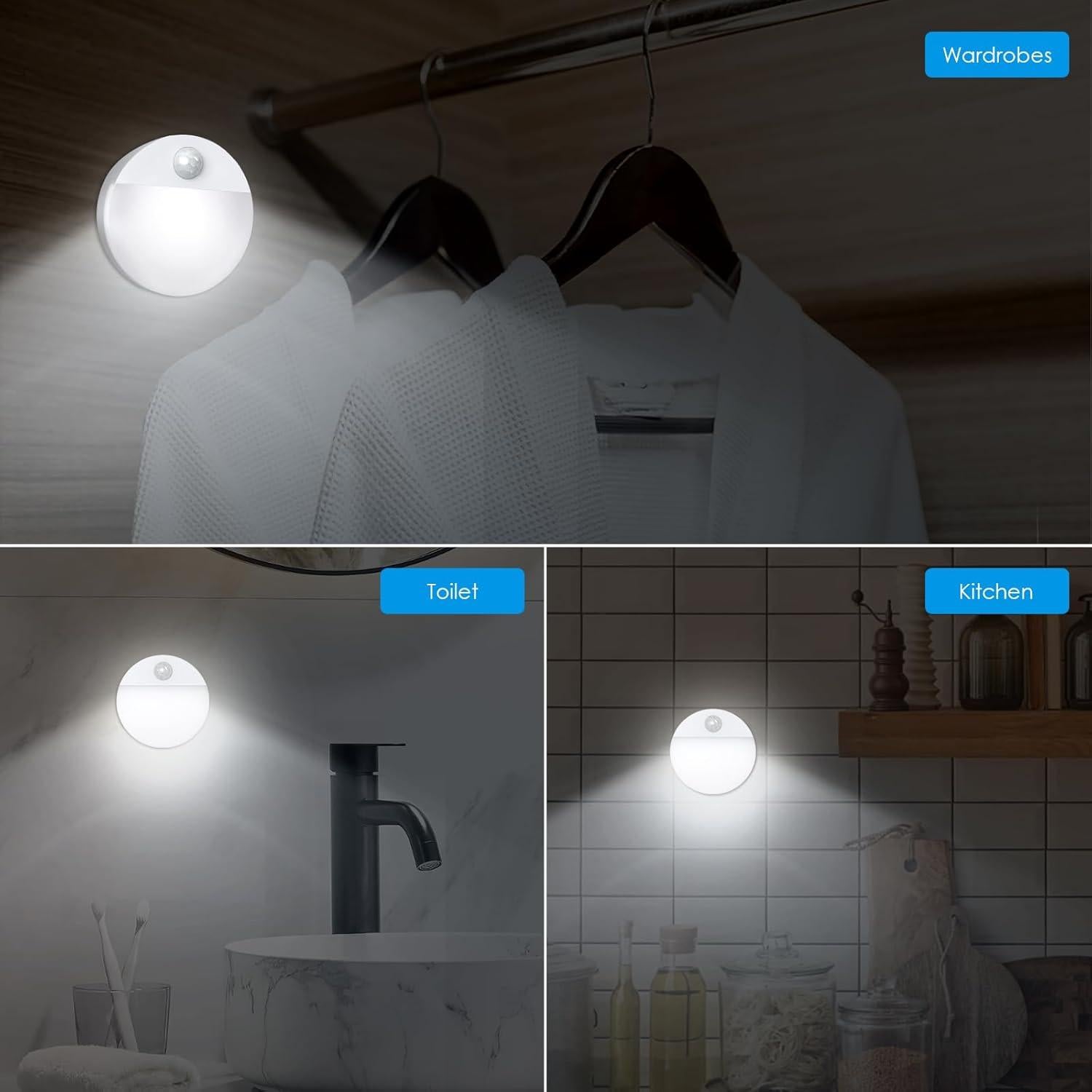 Luz de Sensor de Movimiento AMIR LED Inalámbrica 4 Piezas