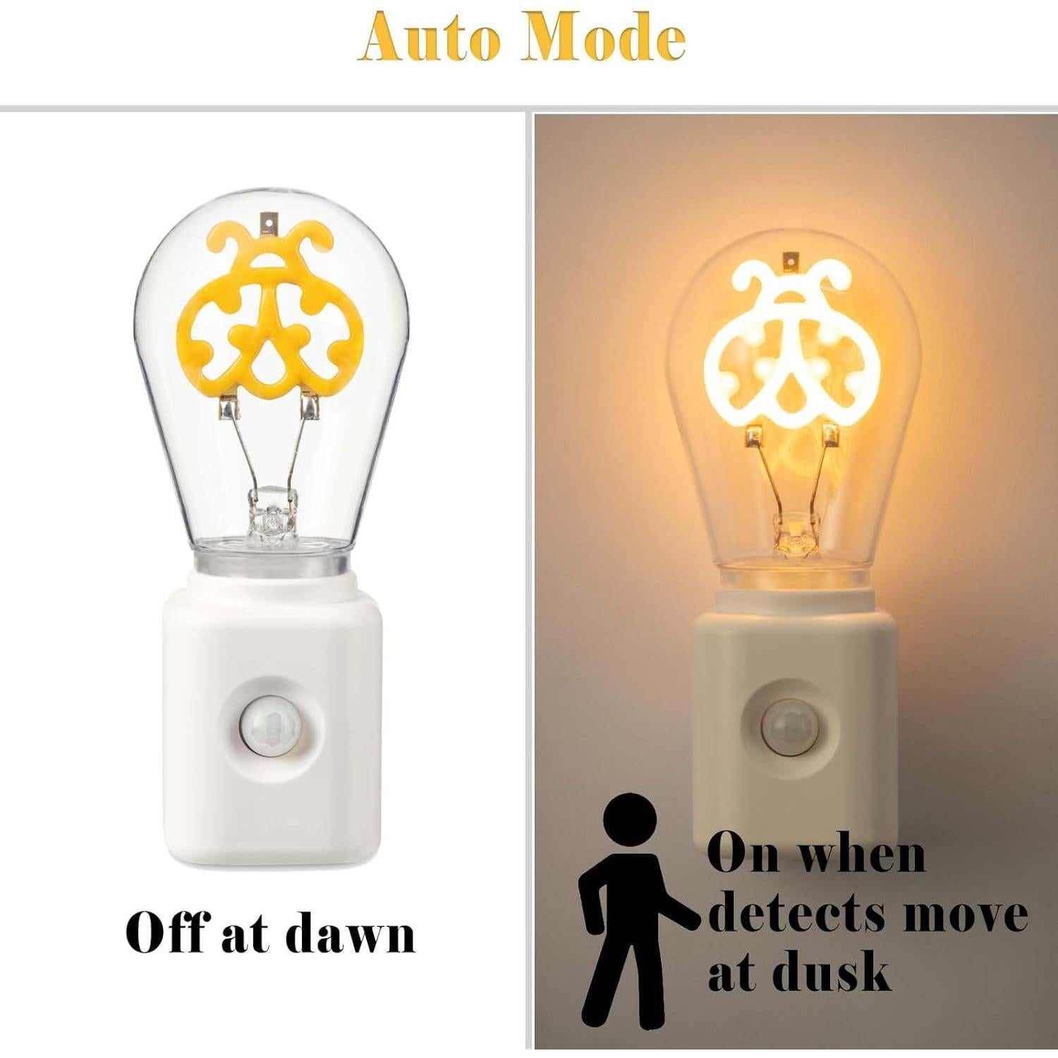 Lámpara Nocturna LED Regulable Vintage Yaoten Mariquita 2200K