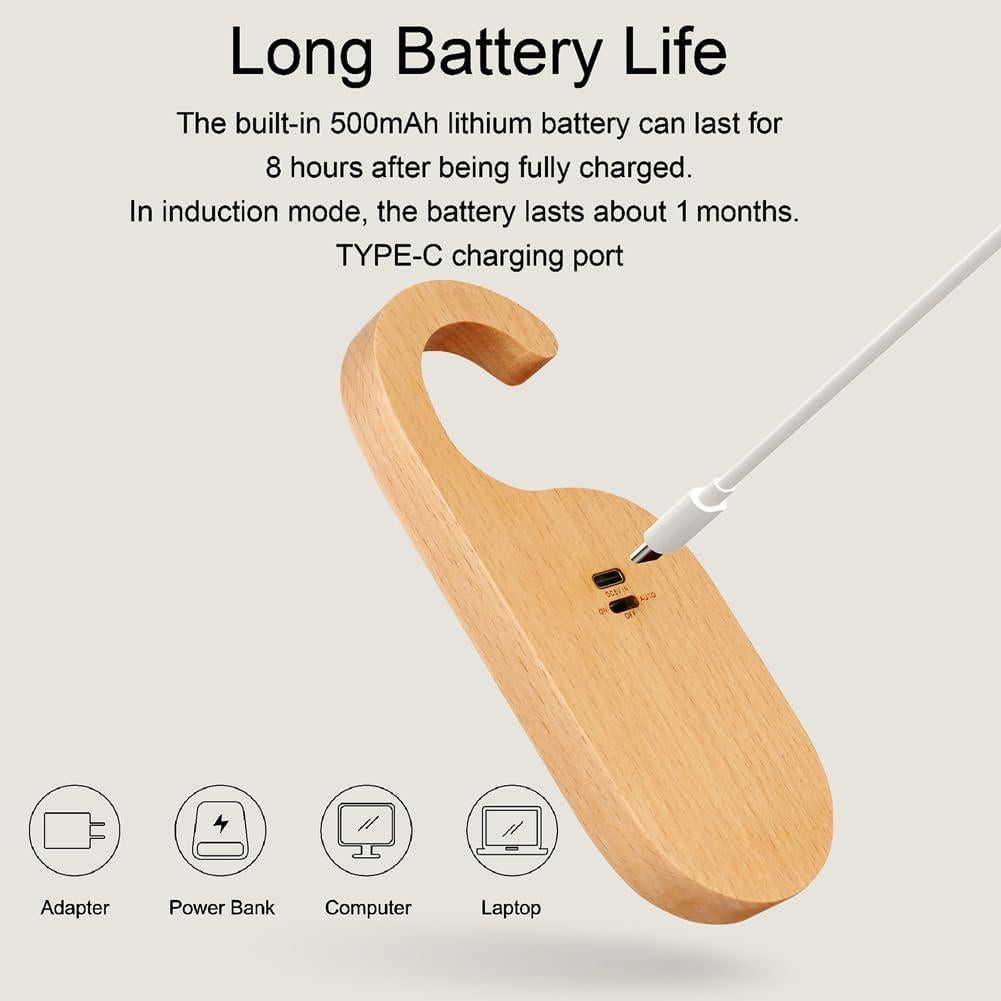 Luz LED de Sensor de Movimiento LANDGOO, Madera Natural, 1 Paquete