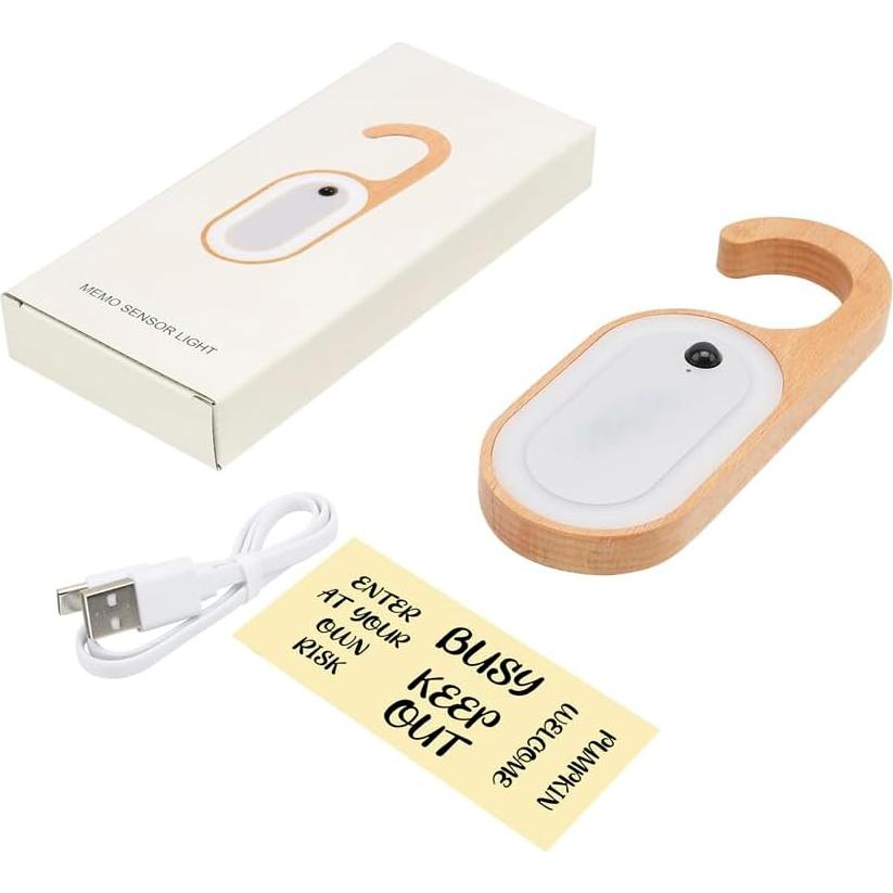 Luz LED de Sensor de Movimiento LANDGOO, Madera Natural, 1 Paquete
